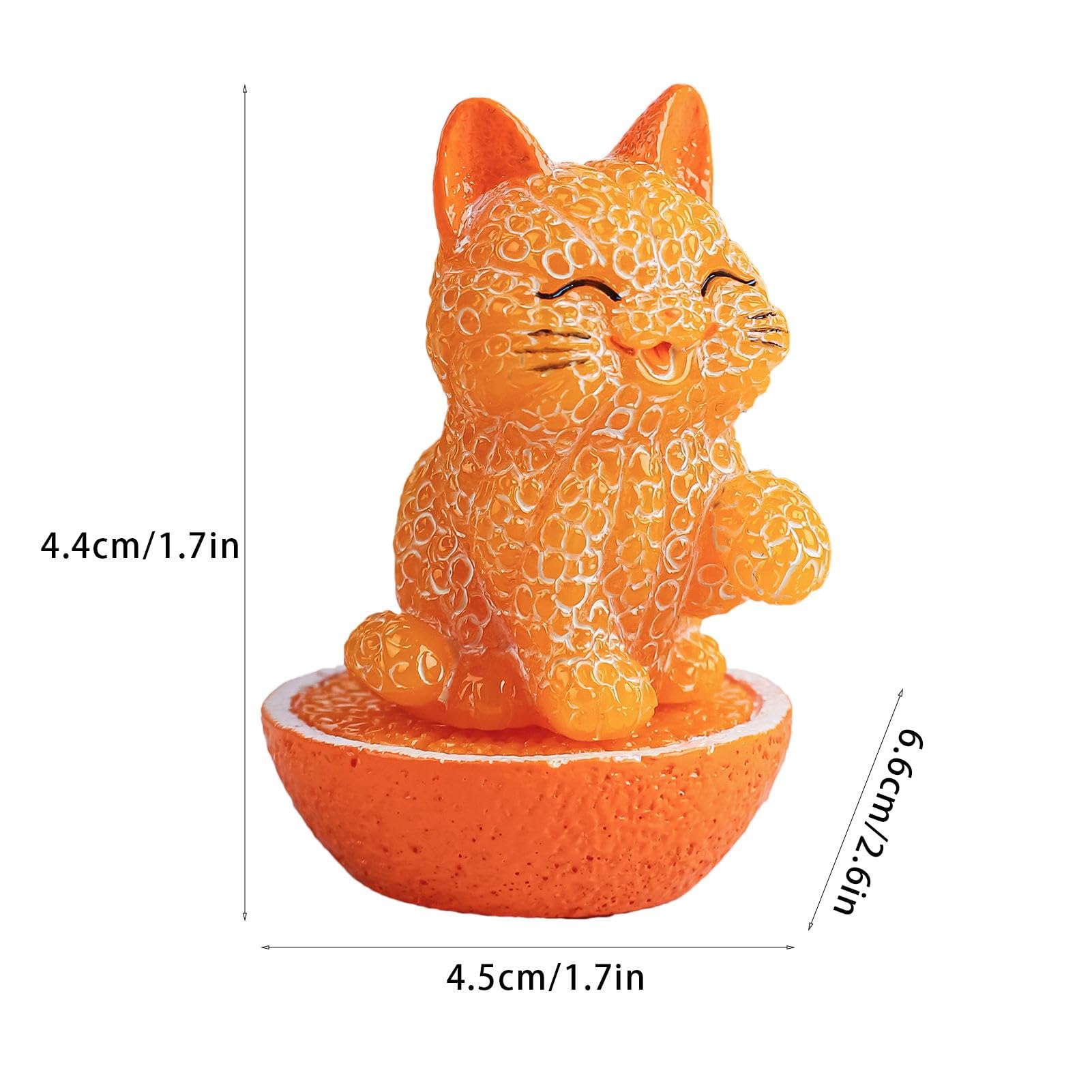 Amazon.co.jp: オレンジ色の猫の置物、彫刻オレンジの子猫