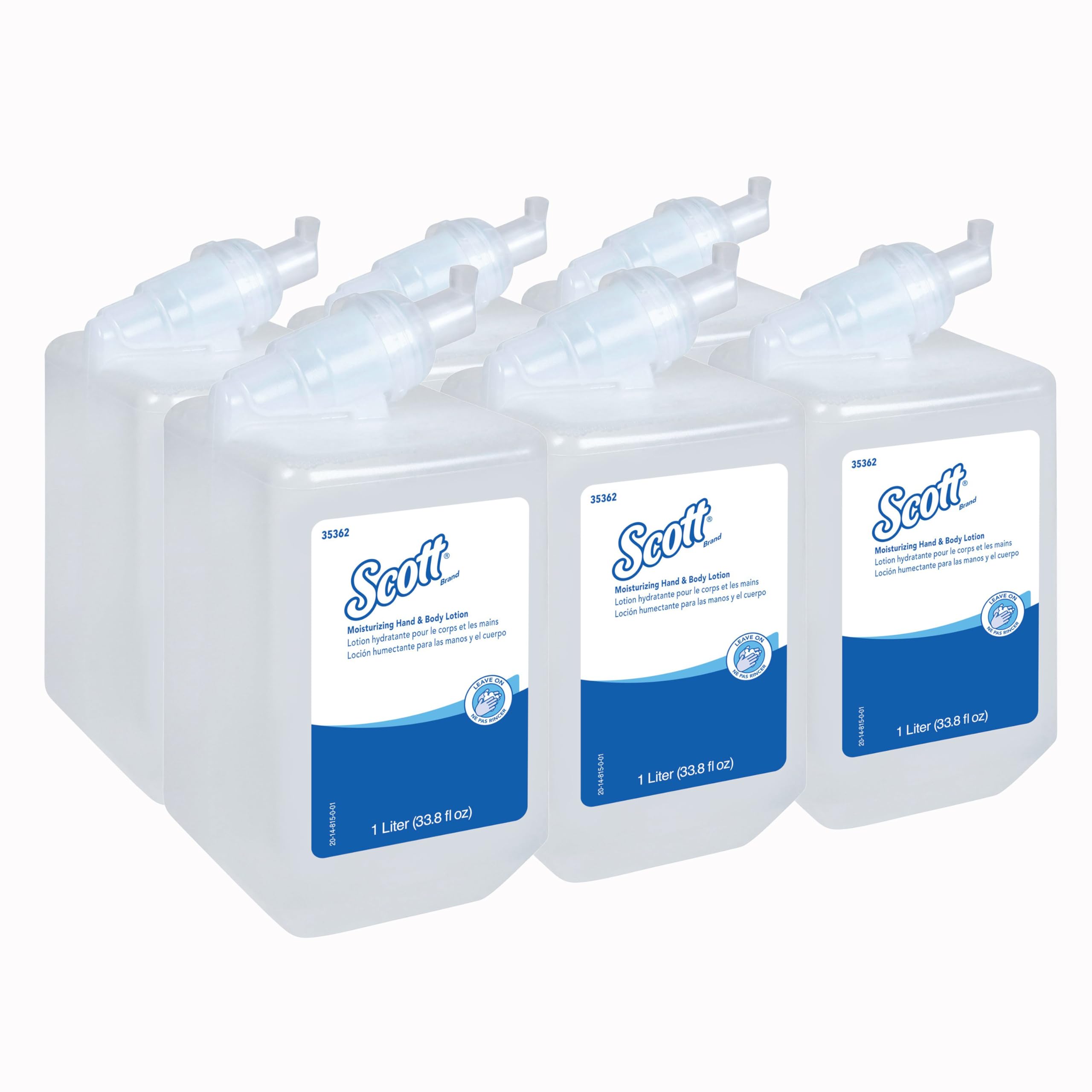 Kleenex Feuchtigkeitsspendende Hand- und Körperlotion 6373, weiß, 6 x 1 l (6 l gesamt)