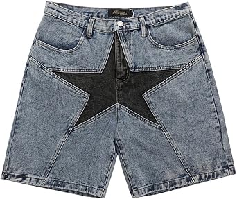 Denim Shorts for Women Summer Streetwear Retro Casual Shorts Mens Y2K Hip Hop Pants Grunge High Waisted Mens Jeans