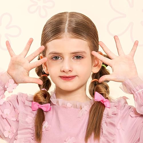 Miniatura 3 de YGDZ 312 ligas elásticas para el cabello, 24 colores, soporte para cola de caballo pequeña, bandas para el cabello de 0.8 pulgadas para niñas,