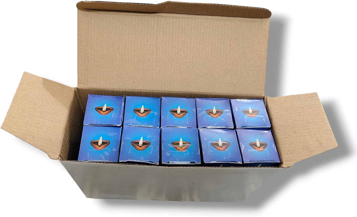 Traditional Clay Diya Oil Lamps, 4x4x2cm, 50-Pack with Cotton Wicks, Terracotta Diwali Pooja Lamps