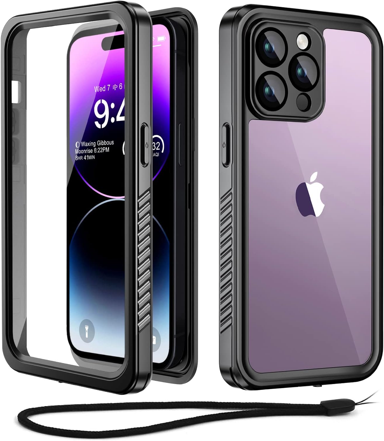 Beeasy for iPhone 14 PRO MAX Case Waterproof IP68 Shockproof Dustproof 360 Full Body Protective Cover Built in Screen Protector, Tough Hard Armour Heavy Duty Front Back Case for 14 PRO MAX 6.7 inch
