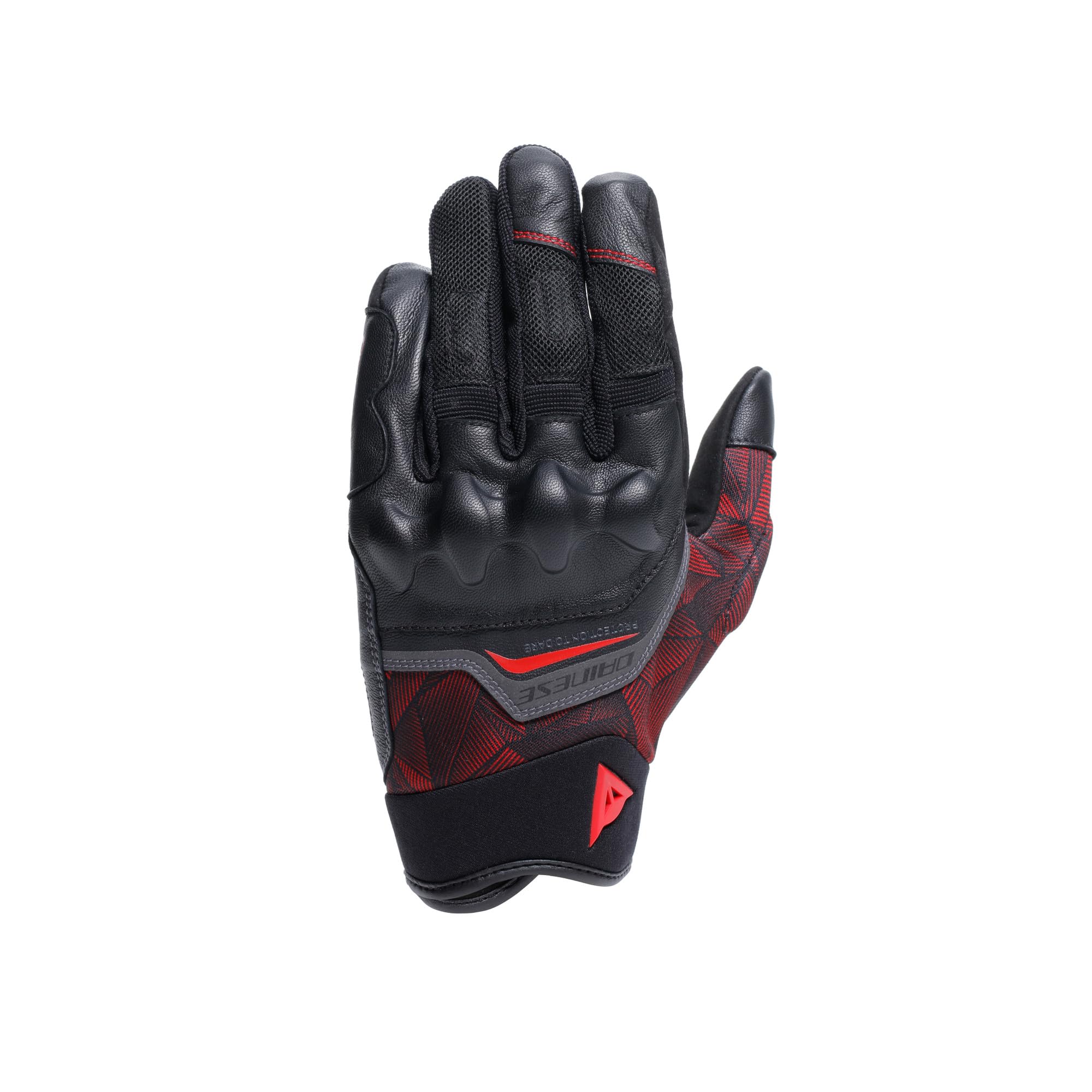 (Xl) Dainese Ermex Textile Gloves Black / Lava Red Black,Red 8051019884329