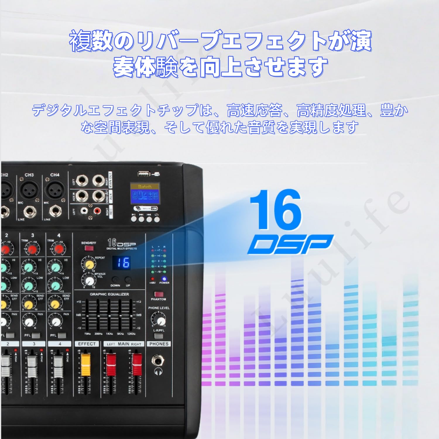 Amazon | Luulife 4/6/8/12チャンネルデジタルマイクラインオーディオ