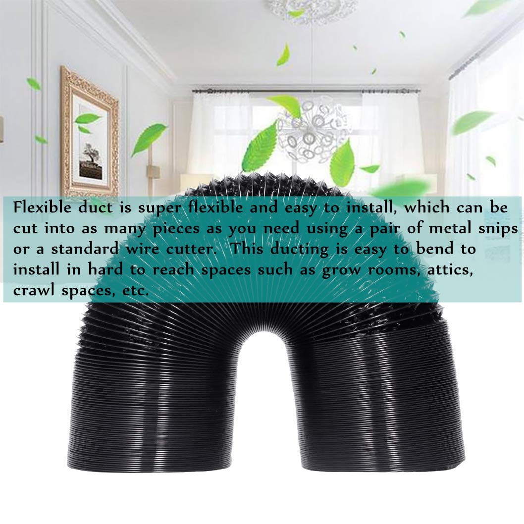 Condotta Areazione PVC in Alluminio Tubo di Ventilazione per Impianti di Climatizzazione, Asciugatrici e Cappe Aspiranti (150mm*6m)