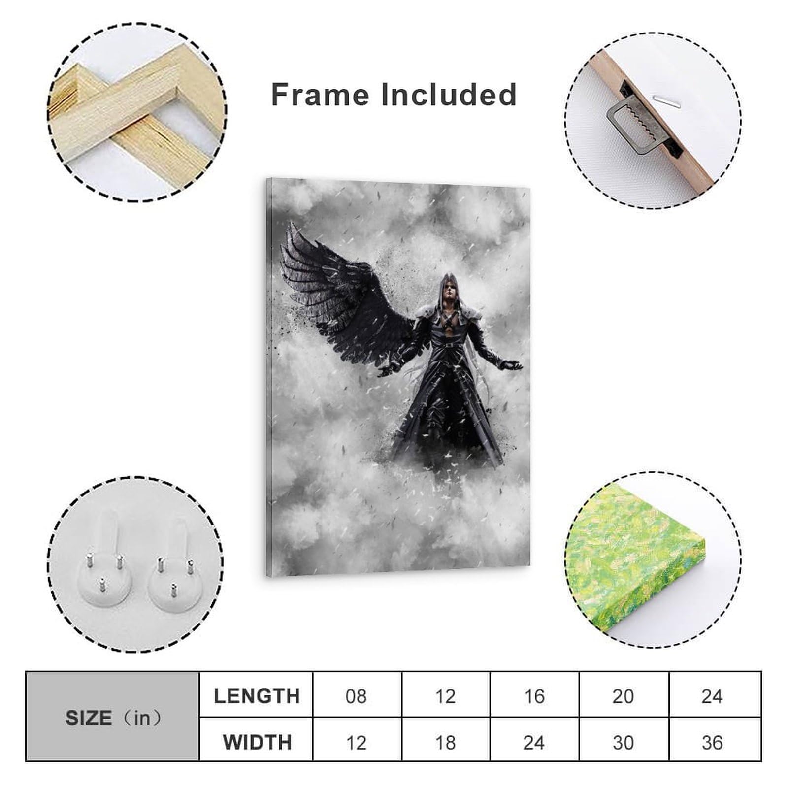 Affiche Murale Sephiroth 20x30 Cm - Décoration Geek Pour Chambre, Salon Ou Bureau, Style Sans Cadre - 8