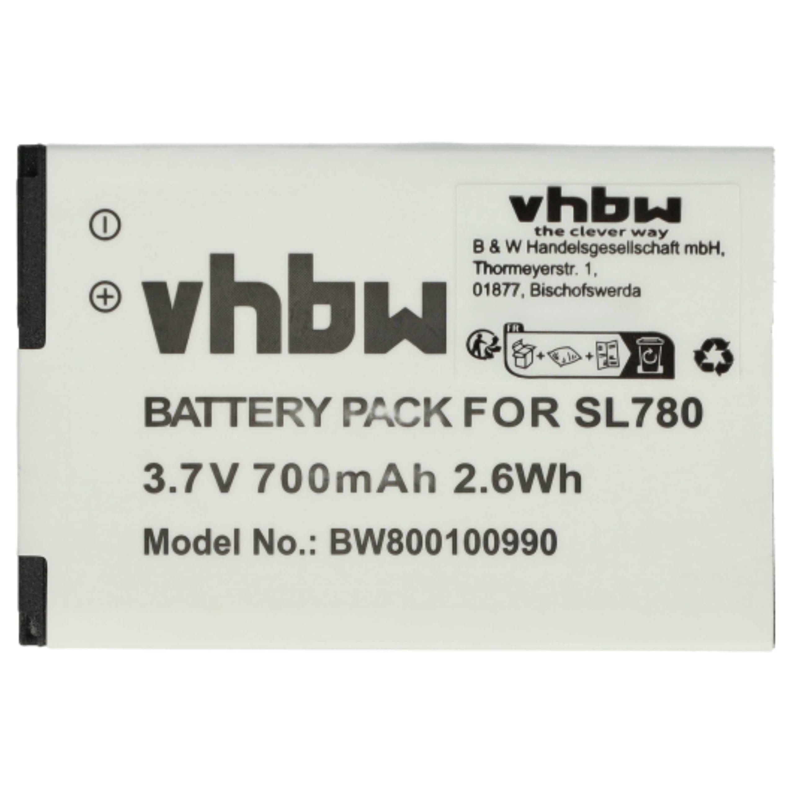 vhbw 10 x bateria kompatybilna z Bintec-Elmeg D141 DECT telefon stacjonarny lub bezprzewodowy (700 mAh, 3,7 V, Li-Ion)