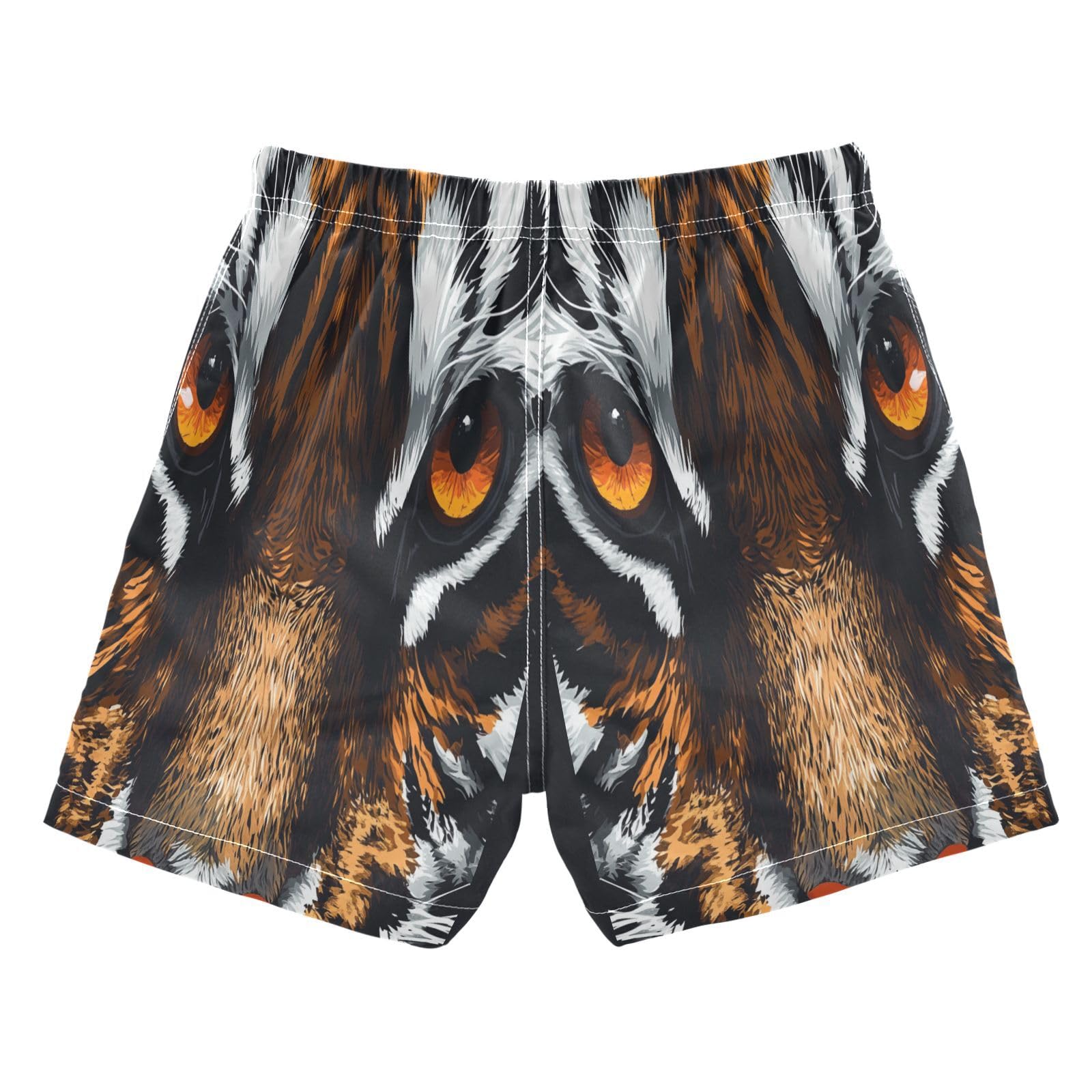 Jucciaco Boys Swim Trunk Tiger Animal Real Beach Board Shorts Teen Swimwear Multicolor