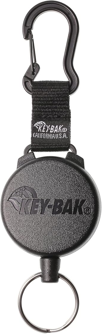 KEY-BAK SECURIT Heavy Duty Retractable Key Holder with a Retractable Kevlar Cord Secures Keys, Gear