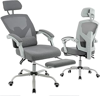 DUMOS Ergonomic Office Chair, Reclining High Back Mesh Computer Desk Swivel Rolling Home Task Chair with Lumbar Support Pi...