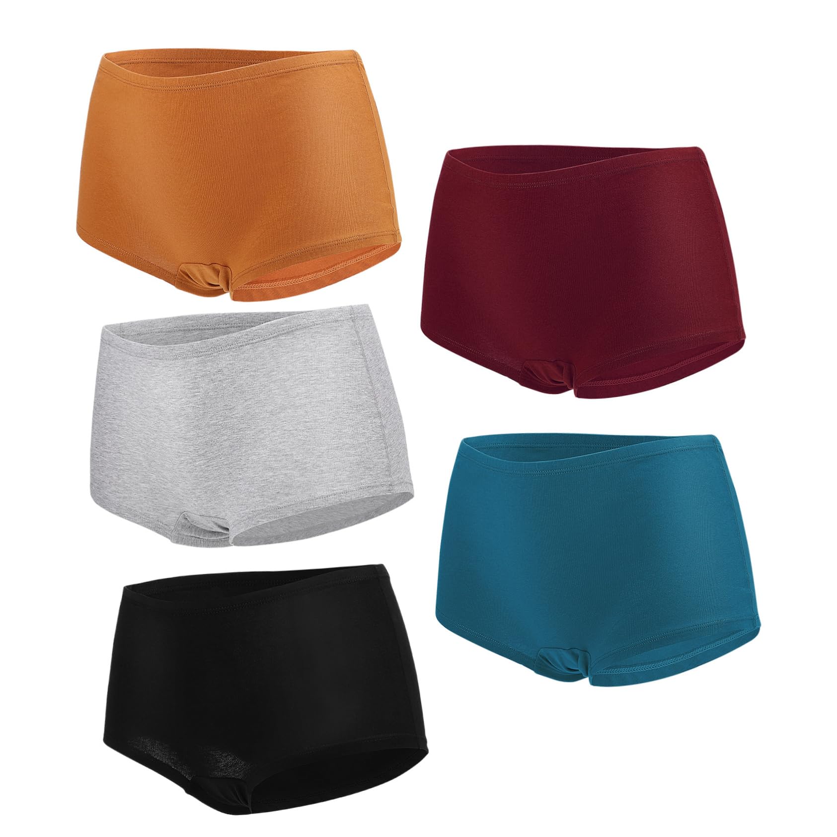 OUNONA Bragas de Mujer Xxl de Algodón, Pack de 5, Cobertura Completa