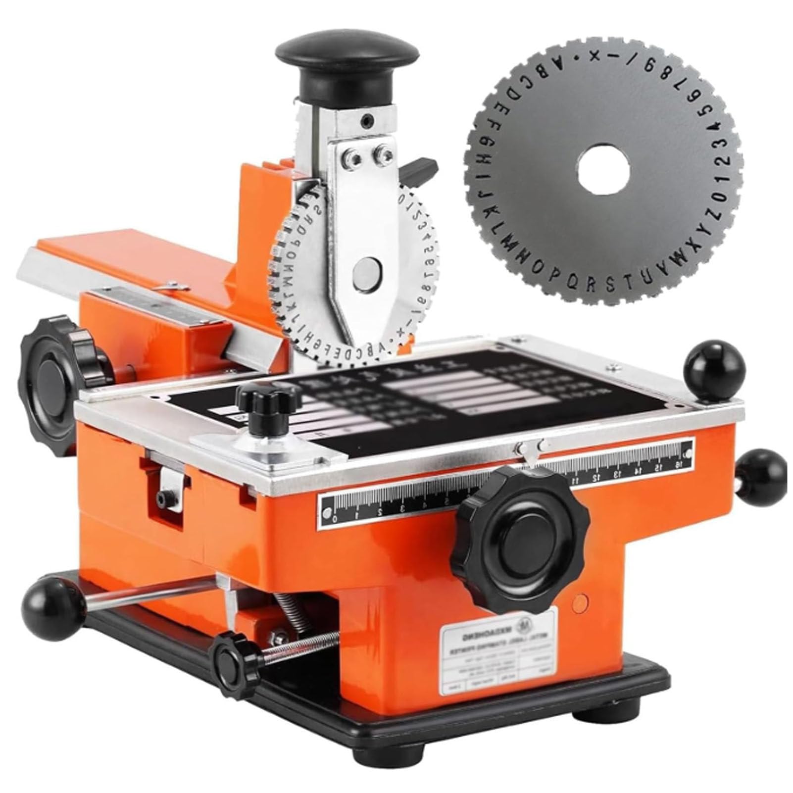 Macchina per la stampa di targhette metalliche, macchina semiautomatica per la stampa a rilievo di metalli, stampante per targhette identificative industriali, etichette per beni e targhette 3mm