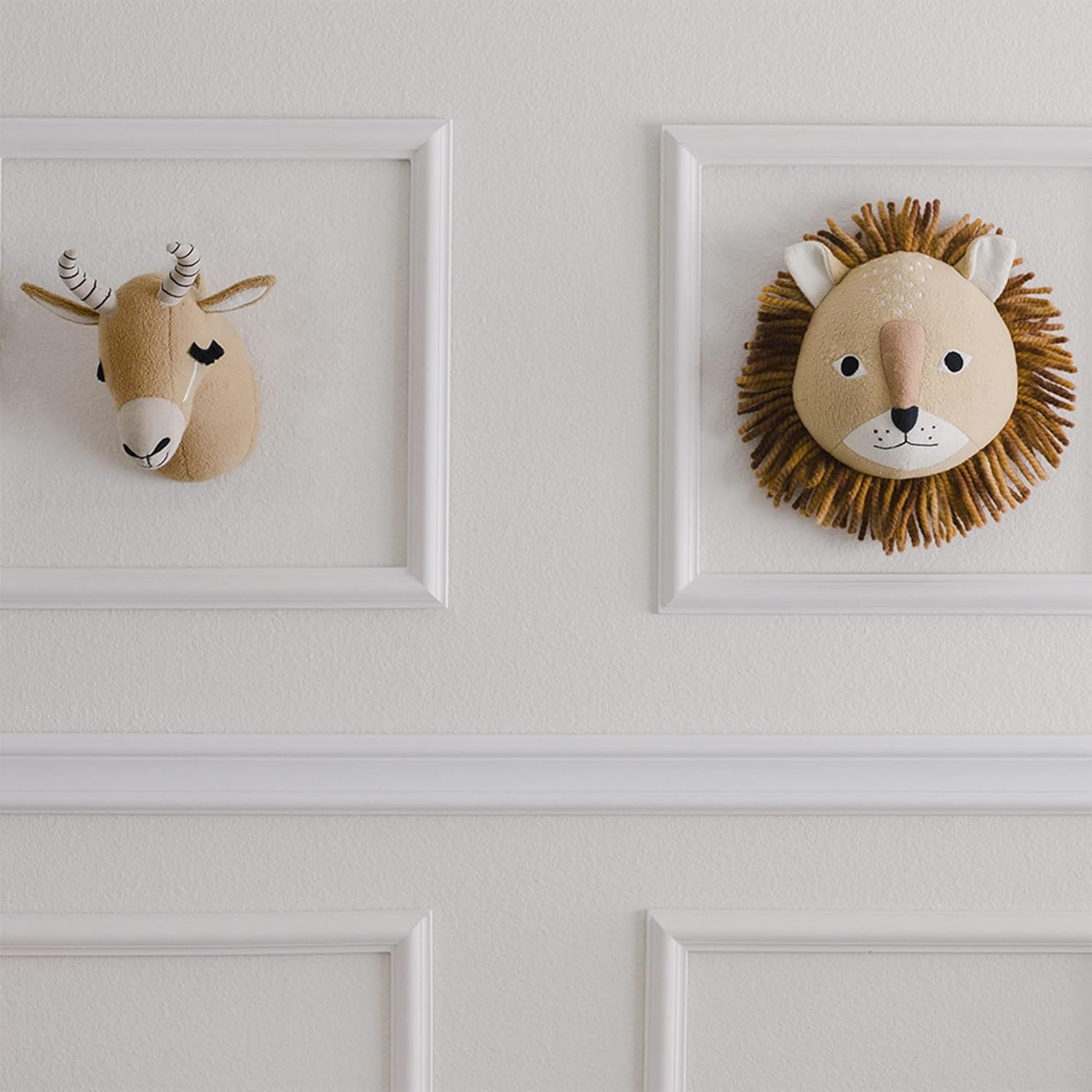 Handmade Brown Plush Antelope Head Wall Décor