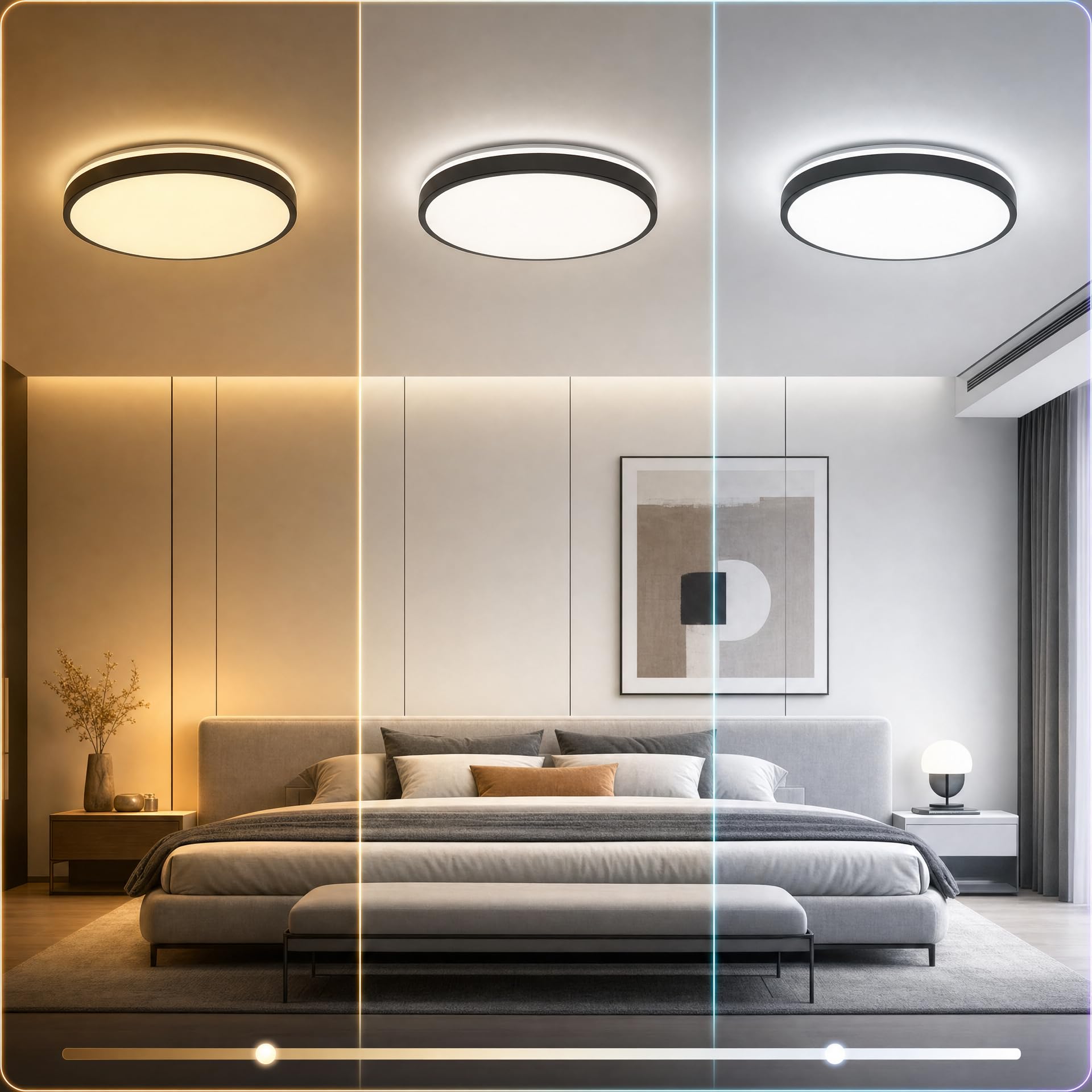 Lampa sufitowa Bluetooth 24 W z głośnikiem 30 cm, lampa sufitowa LED, muzyka i pilot zdalnego sterowania, zmiana koloru do łazienki w pokoju dziecięcym (czarna)