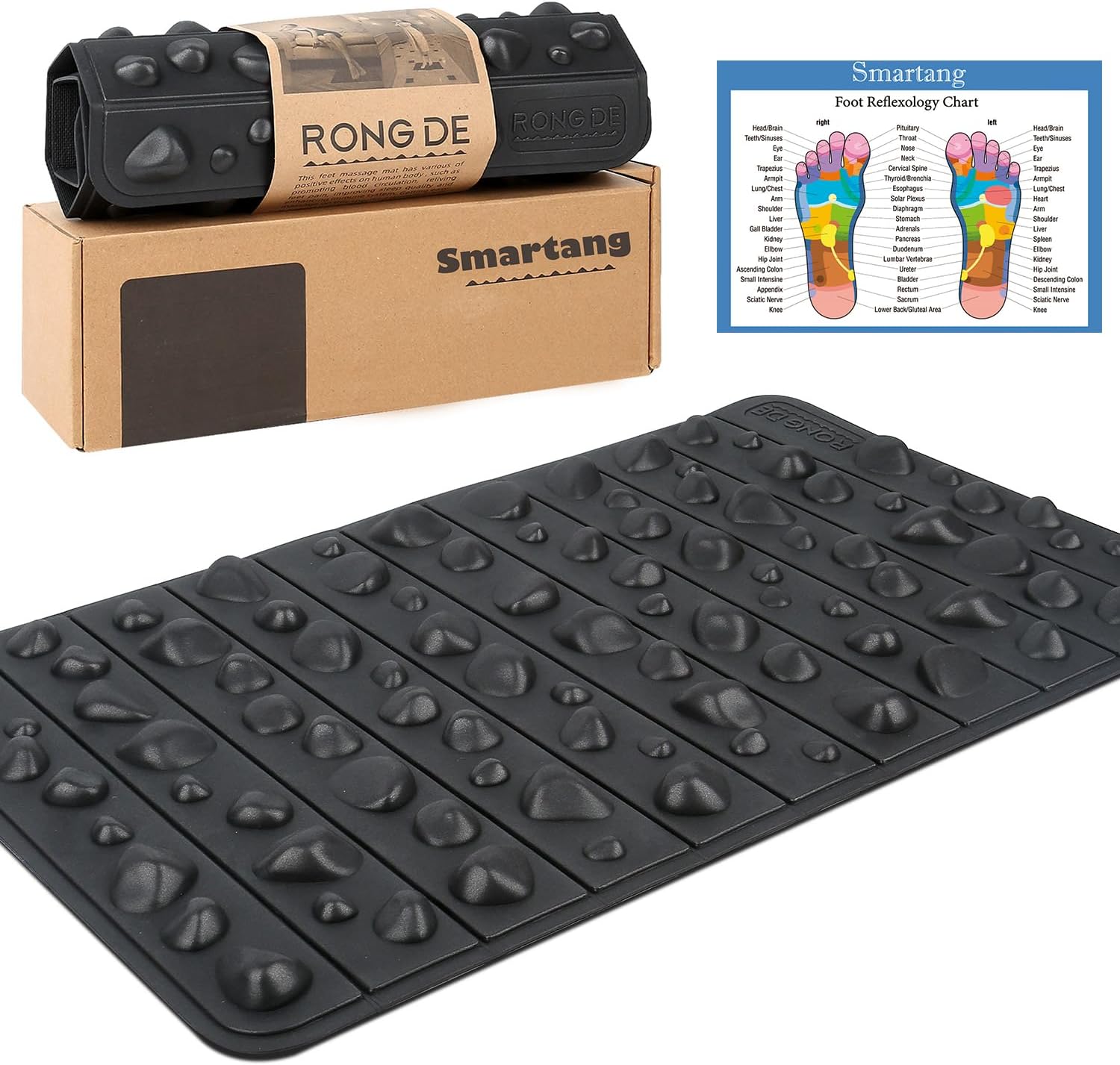 Smatrang High Elasticity Acupressure Mat, Foldable Particle Massager, Pressure Point Pad for Foot Pain Relief and Fasciitis