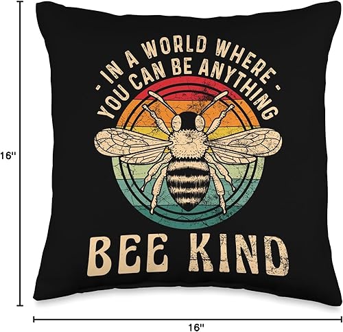 Miniatura 5 de In A World You Can Bee Anything Beekeeper Insects Apiology - Almohada de 18 x 18 pulgadas, multicolor