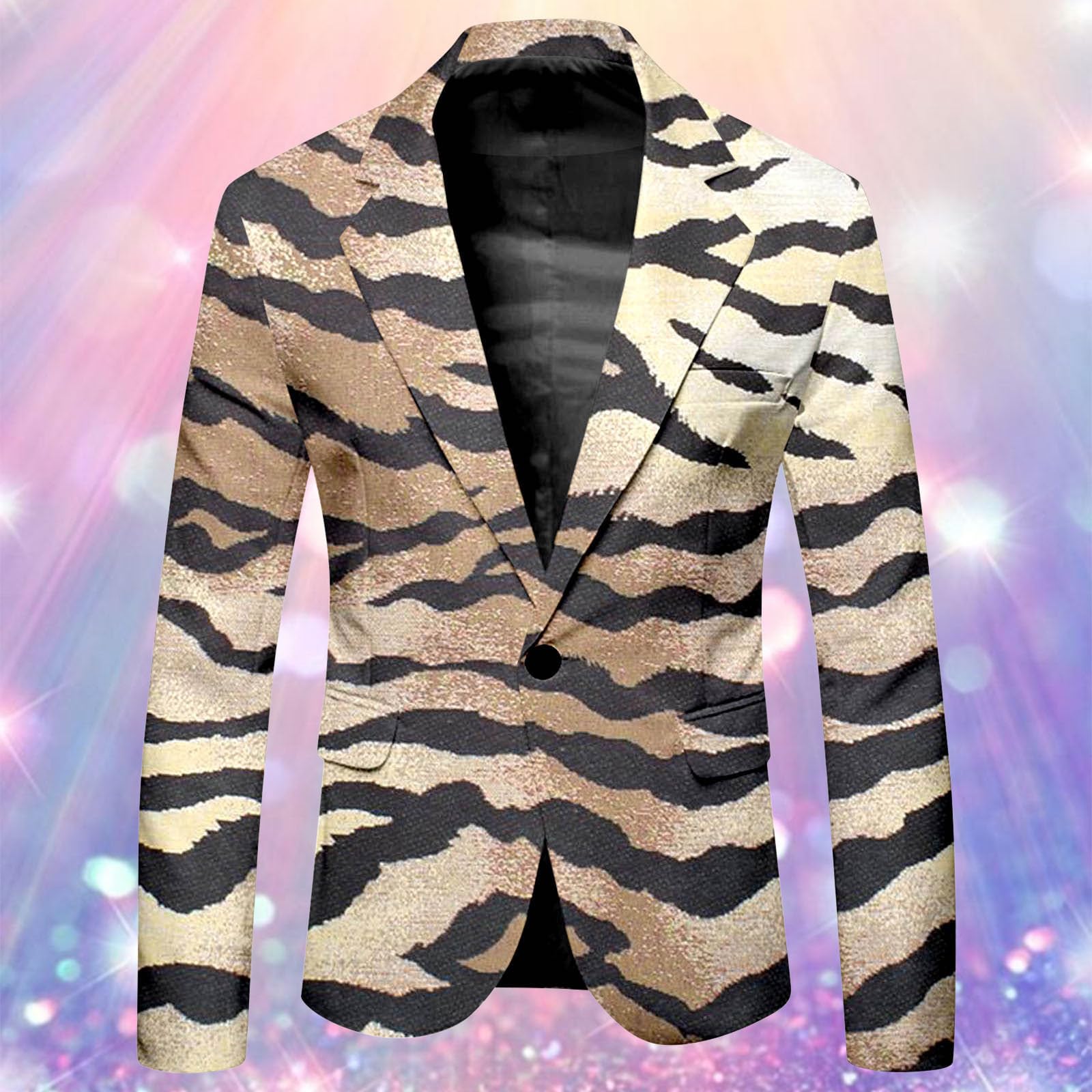 Sakko Blazer sportif léopard moderne pour homme - Coupe étroite - Veste de smoking - Veste légère - Pour les loisirs