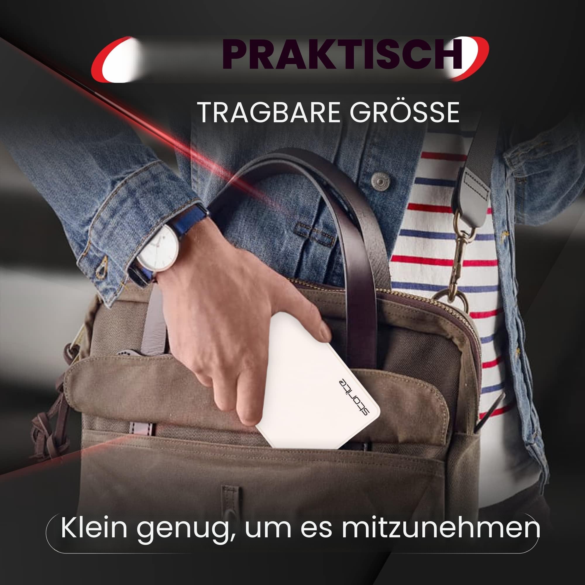 Storite 1TB Externe Festplatte, USB 3.0 ultraschnelle Slim-HDD für Datensicherung, Speichererweiterung, tragbare Festplatte Externe Festplatte, kompatibel mit Mac, Laptop, PC, Spielekonsole (weiß)