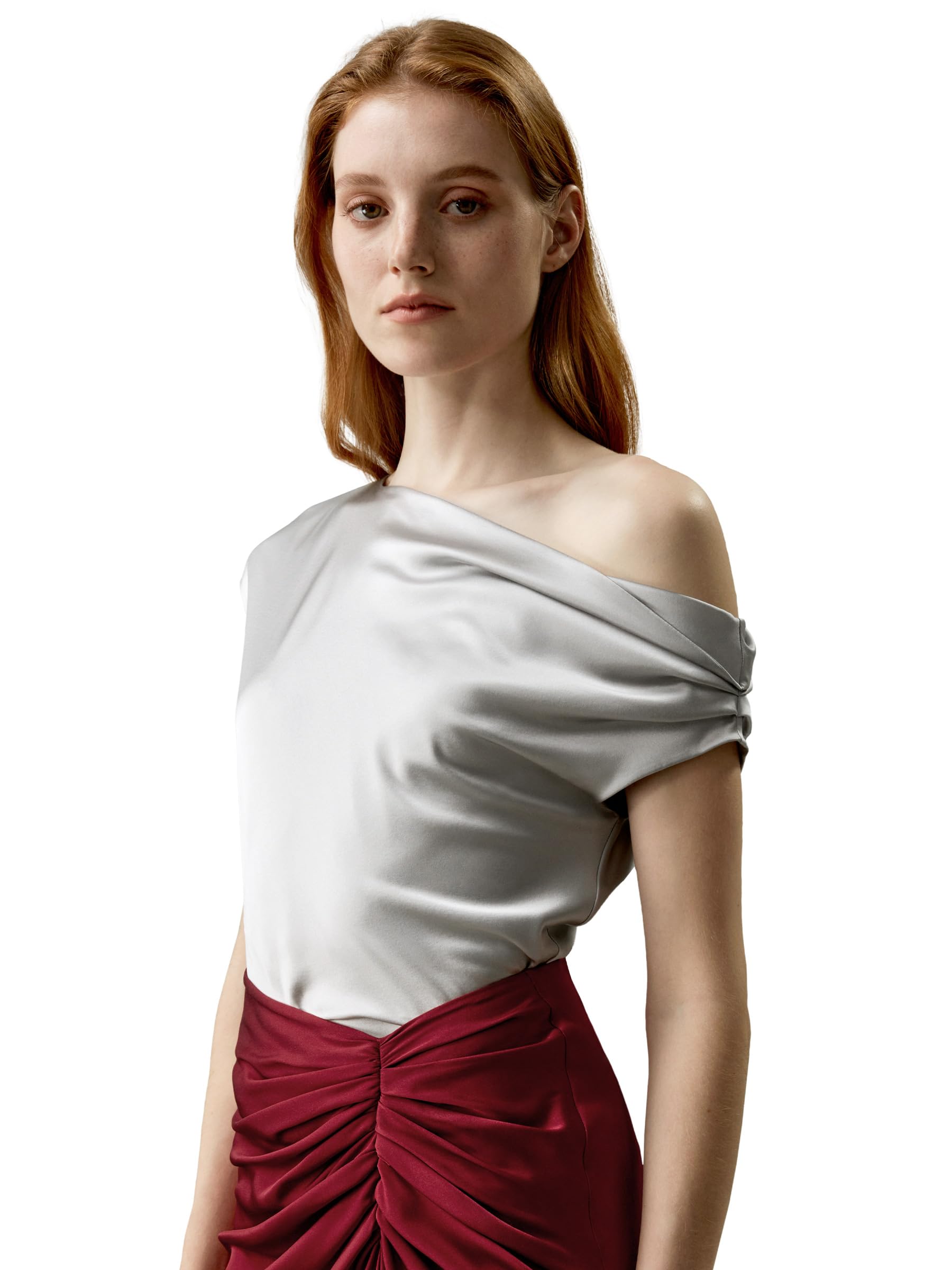 Lilysilkwomens Pure Silk Blouse Ladies 19mm Mulberry Silk Boat