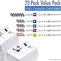 Vista 2 de Arthur Imaging Compatible Ink Cartridge Replacement for Canon Pgi-250Xl CLI-251XL for Use with Pixma MX922 MG5520