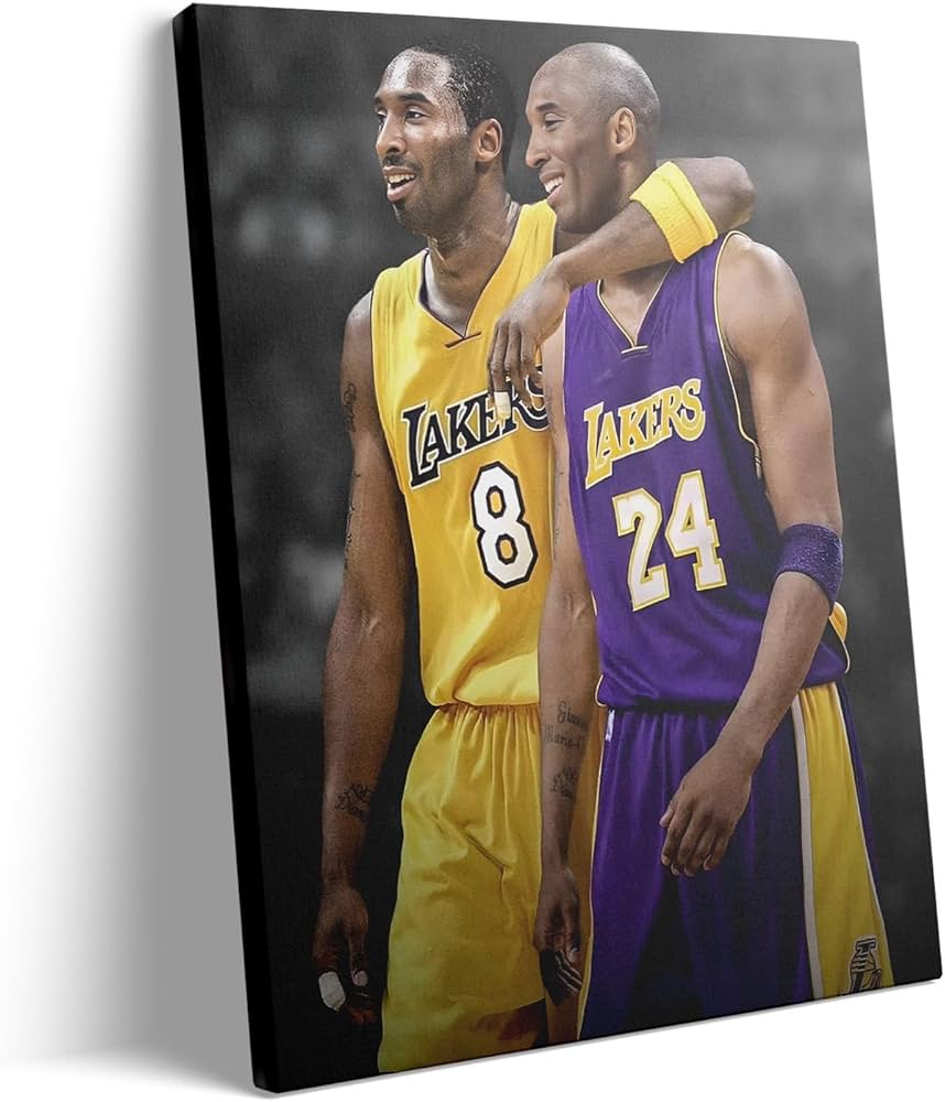 KOBE BRYANT ポスター 8番 LAKERS Amazon.com: Kobe Bryant Canvas Wall Art Decor - Iconic Lakers No
