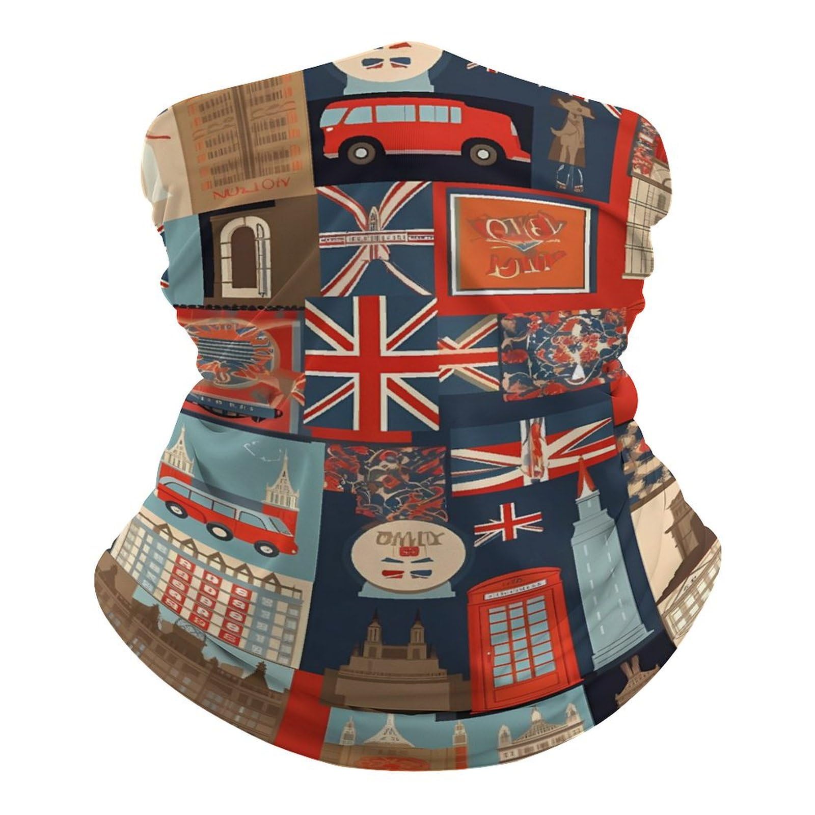 FZQVSGW Balaclava Neck Gaiter England Symbols Neck Face Mask Windproof Scarf Face Cover for Men Women