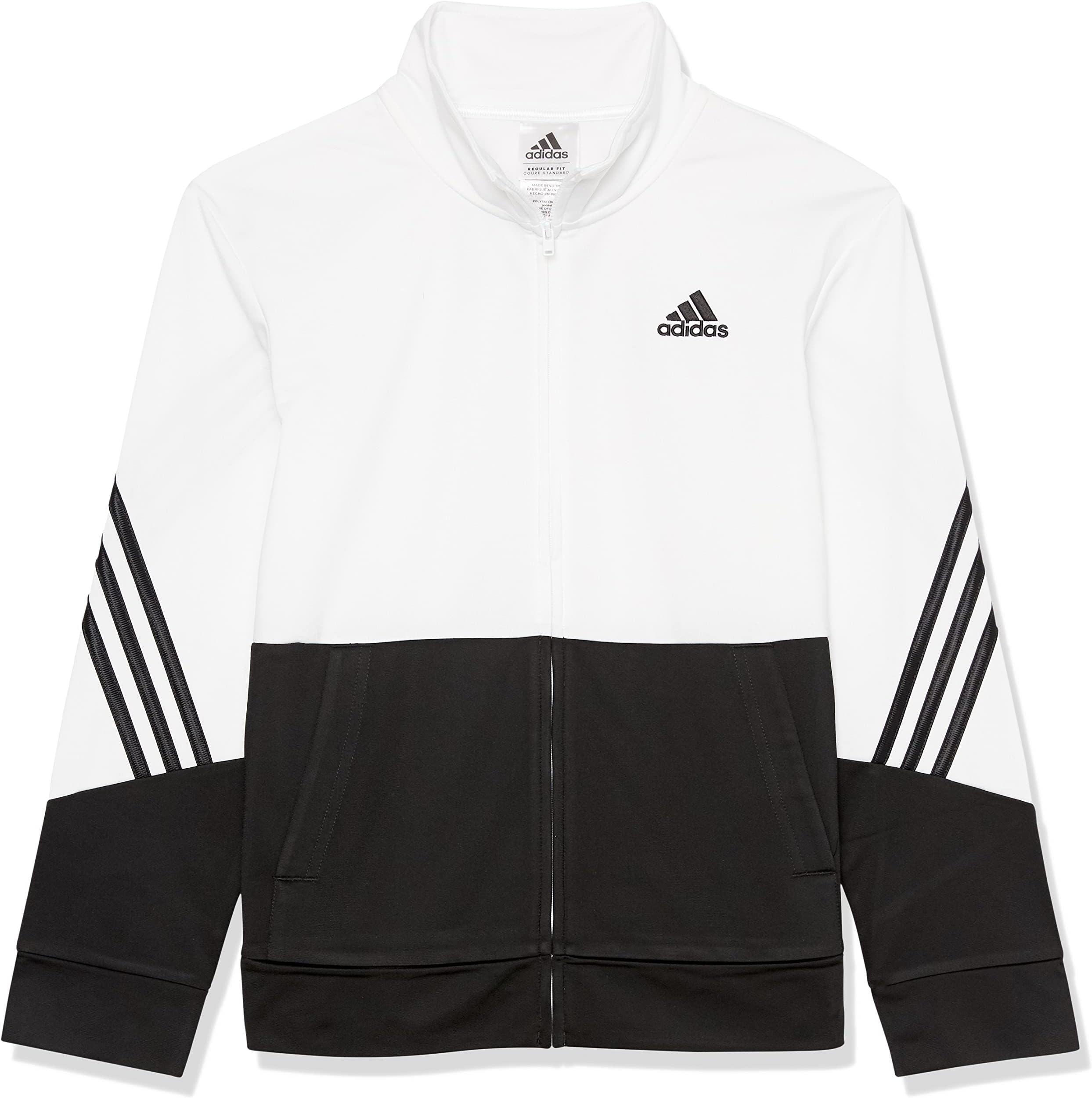 adidasBoys' Zip Front Iconic Tricot Jacket