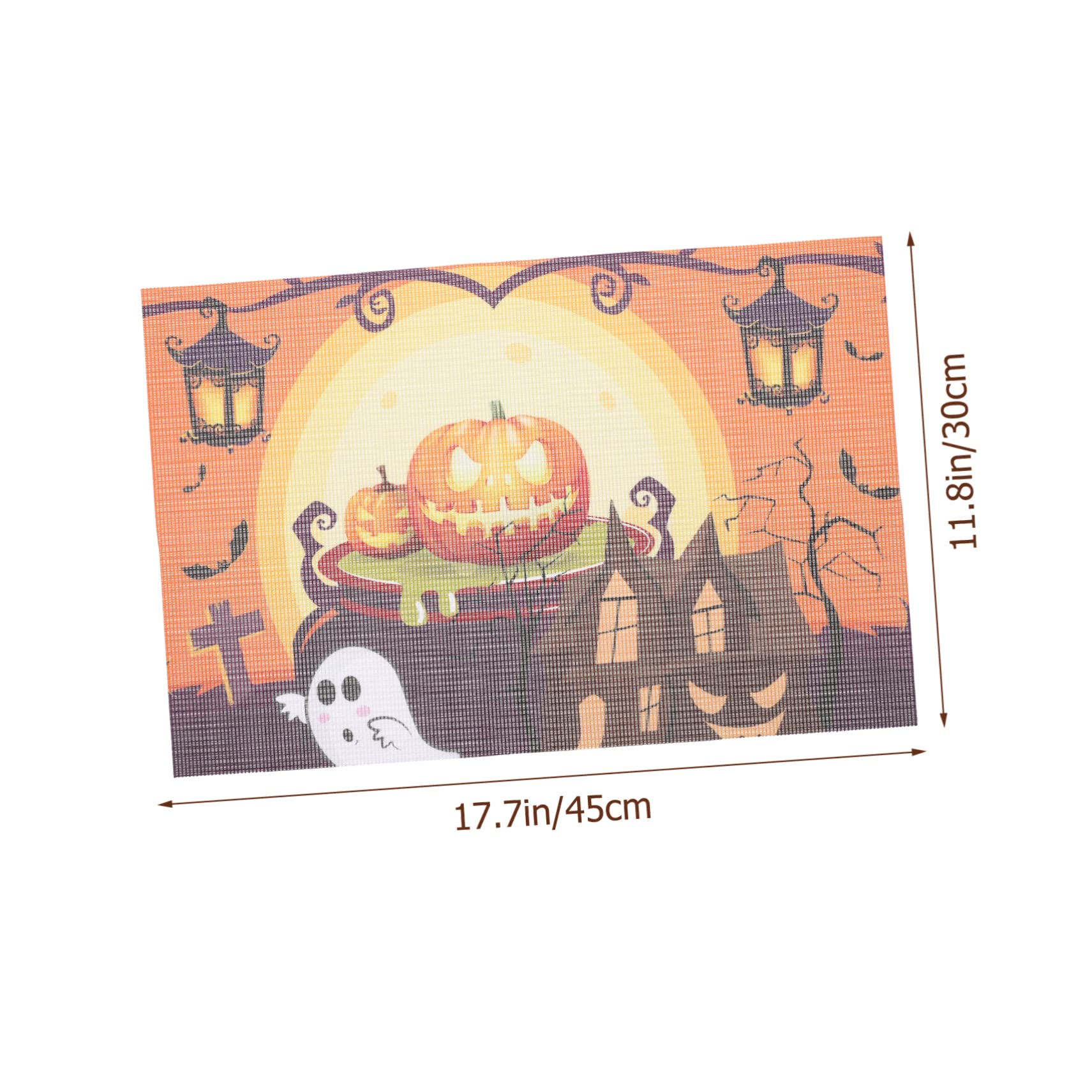 Mikinona 4pezzi Tovagliette Decorativi Per Halloween Resistente Design Elegante Per Cucina e Ristorante Tovagliette Isolanti Per Eventi Festivi