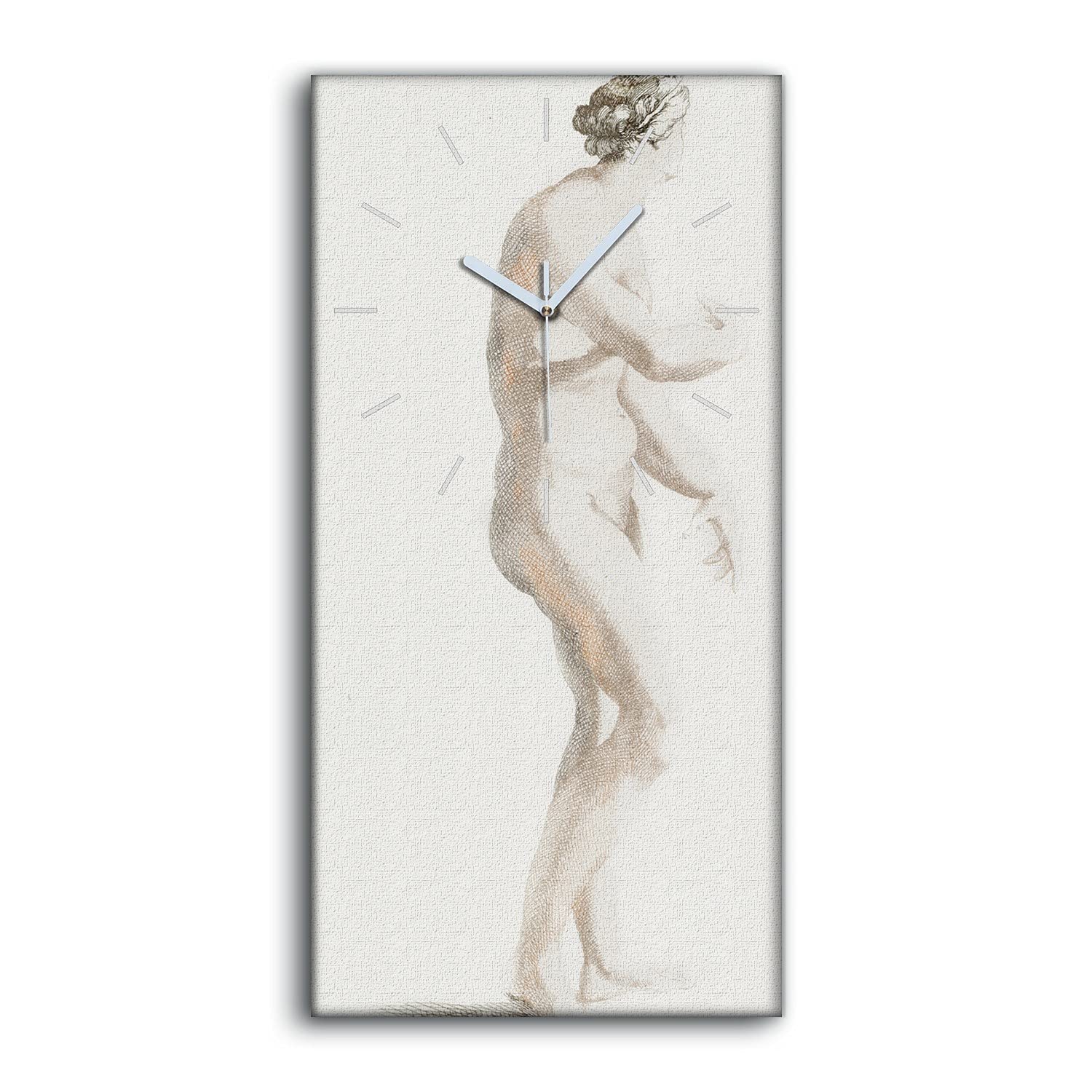Horloge sur toile 30x60cm dessin de vieilles femmes art moderne silencieux
