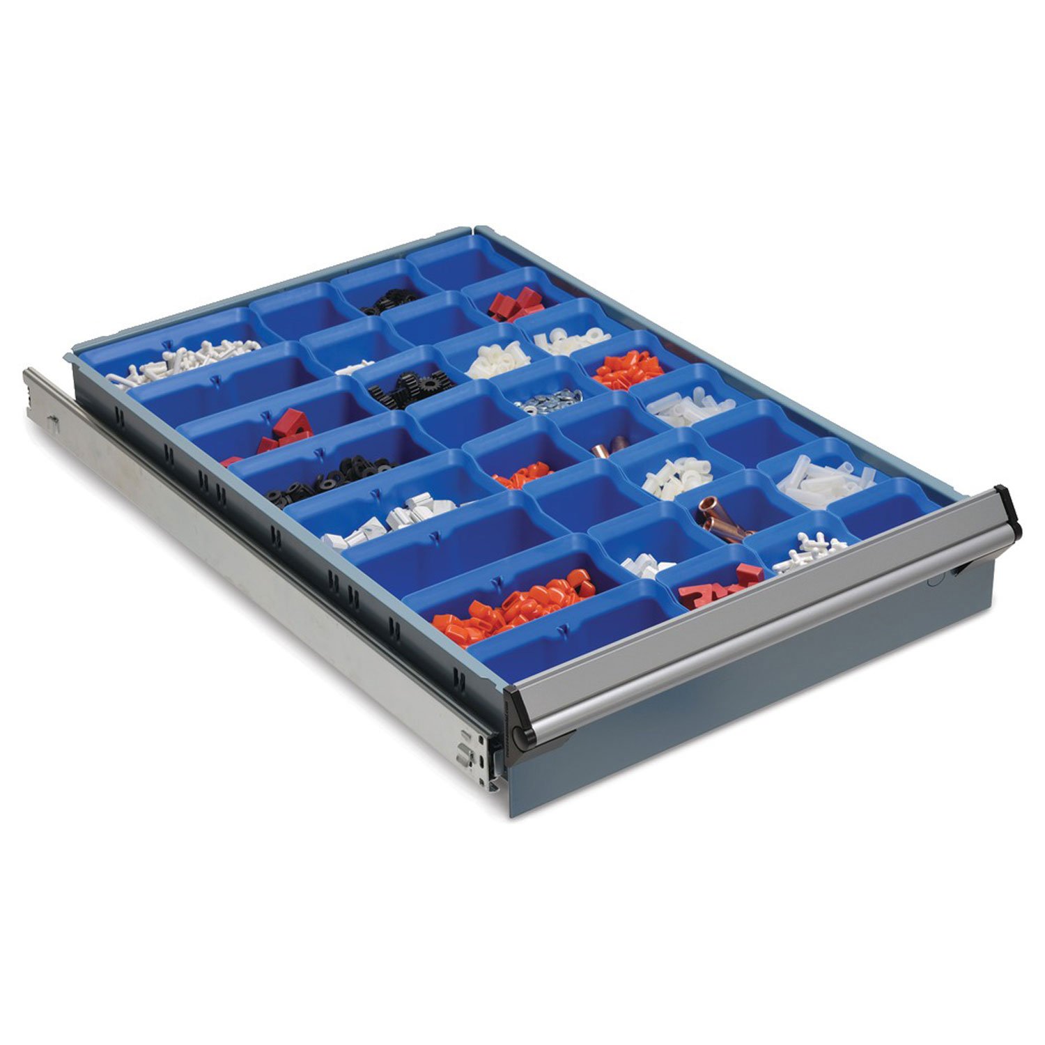 Rousseau Plastic Drawer Divider Cup Kit (18) Bins Fits 3"H Drawers