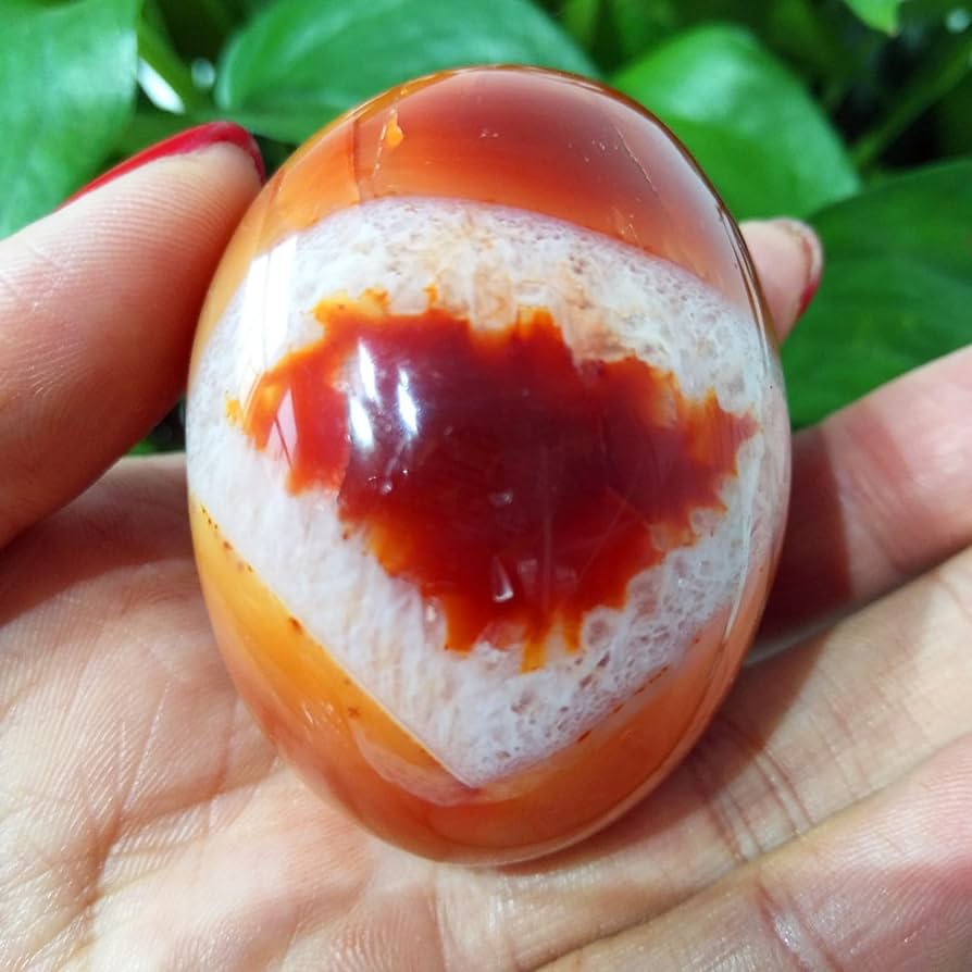 Amazon.co.jp: 天然石赤瑪瑙パームストーンチャクラ