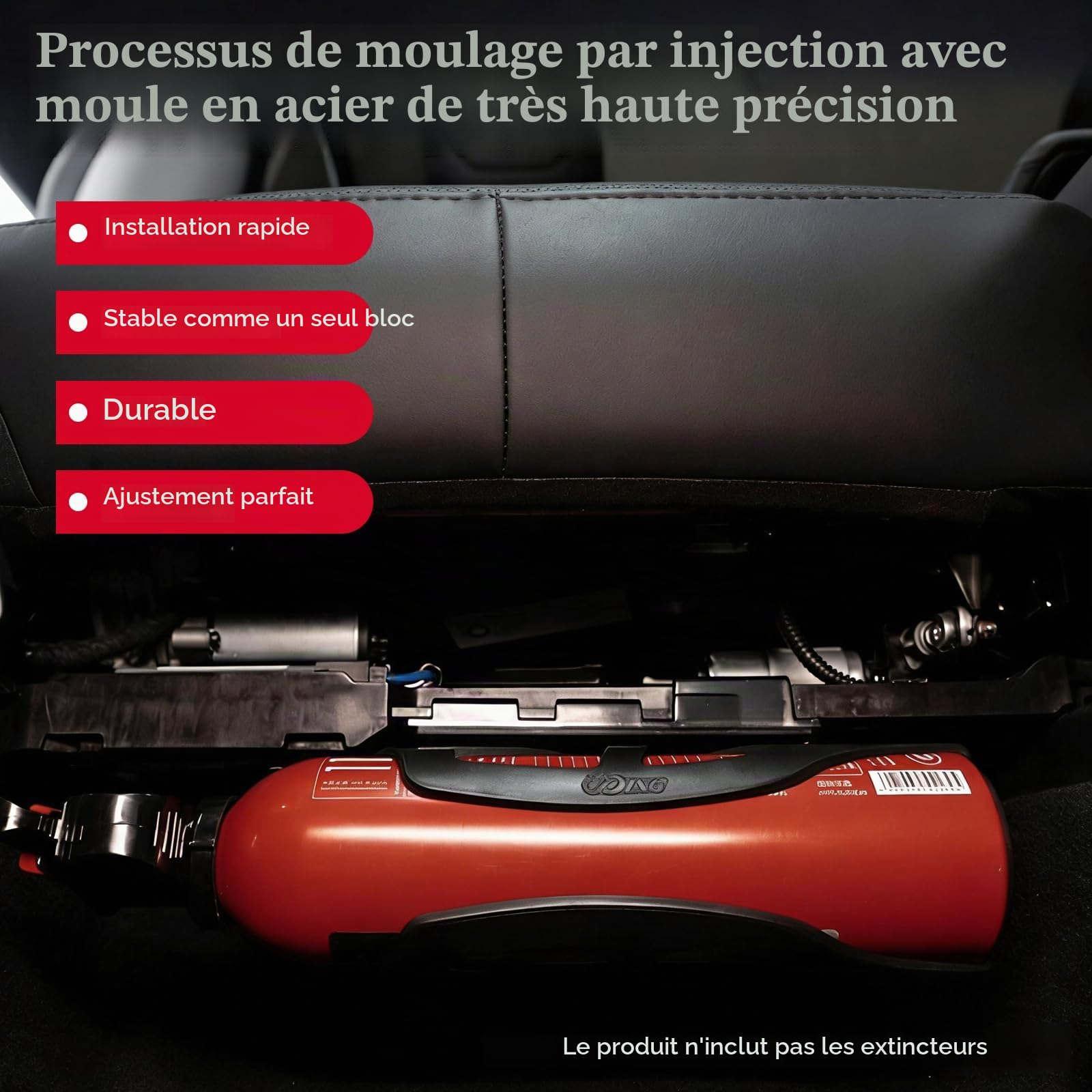 OHAANYY Support Extincteur Voiture pour Modèle Y, Fixation Siège ABS | OHAANYY Support Extincteur Voiture pour Modèle Y, Fixation Siège ABS