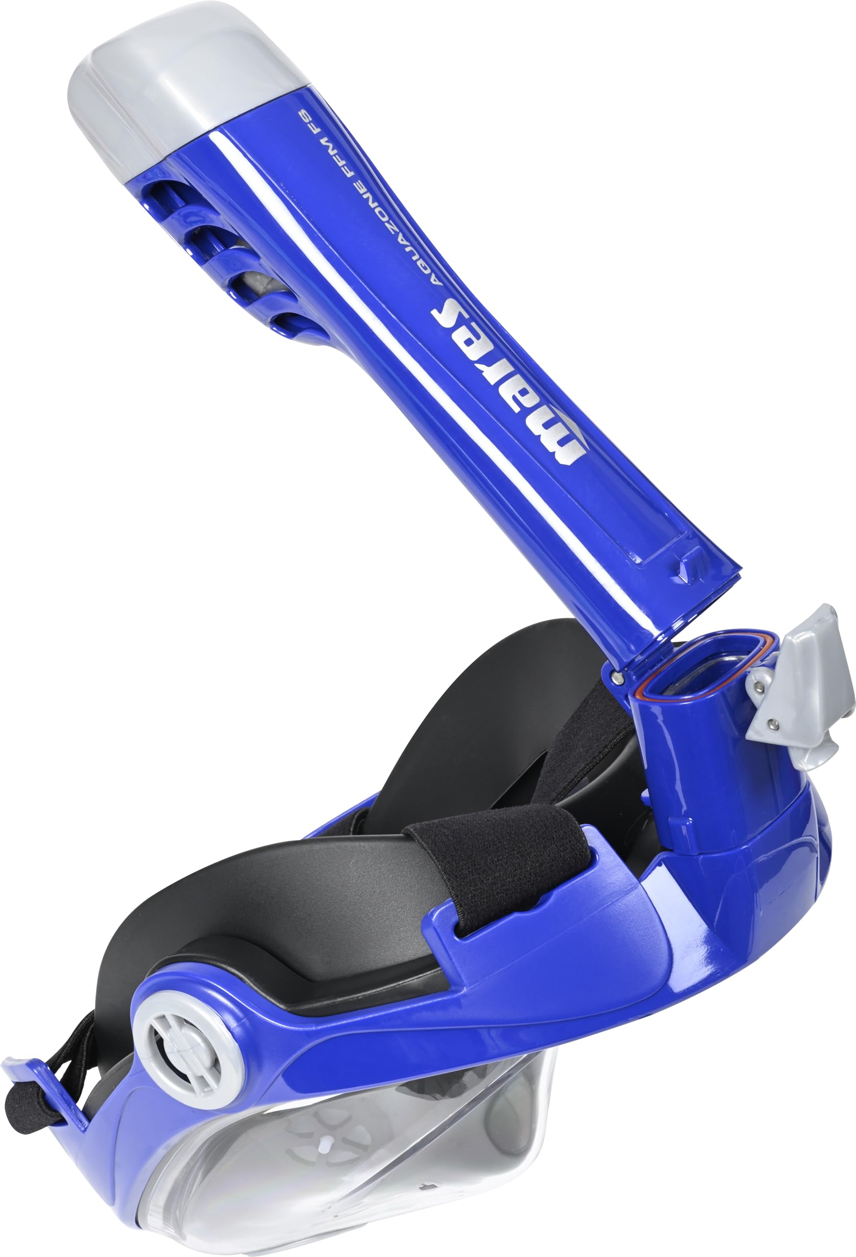 Mares Aquazone Full Face Mask - Masque Intégral Snorkeling Adulte, Jupe Silicone, Tuba Repliable, 3 Tailles