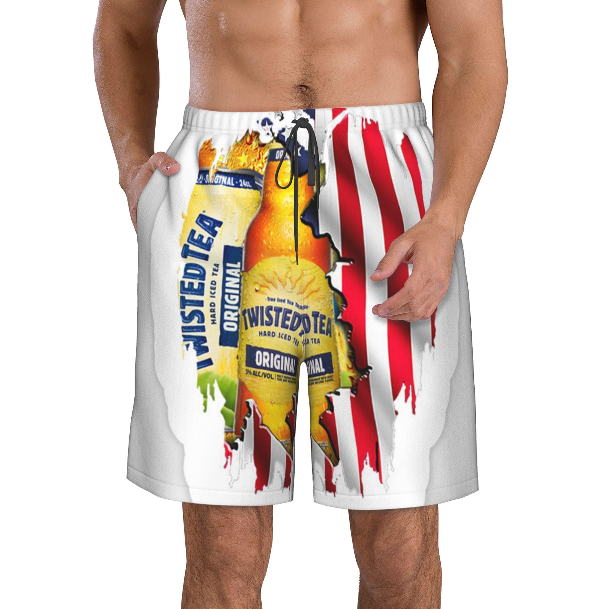 ZHYSQY Funny Mens Swim Trunks Casual Beach Shorts Quick Dry Summer Boardshorts with Pockets Surf Short Board