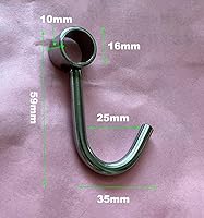 Vista 3 de Estante organizador de utensilios de cocina de acero inoxidable de alta calidad con ganchos móviles para olla de sartén, montaje en pared