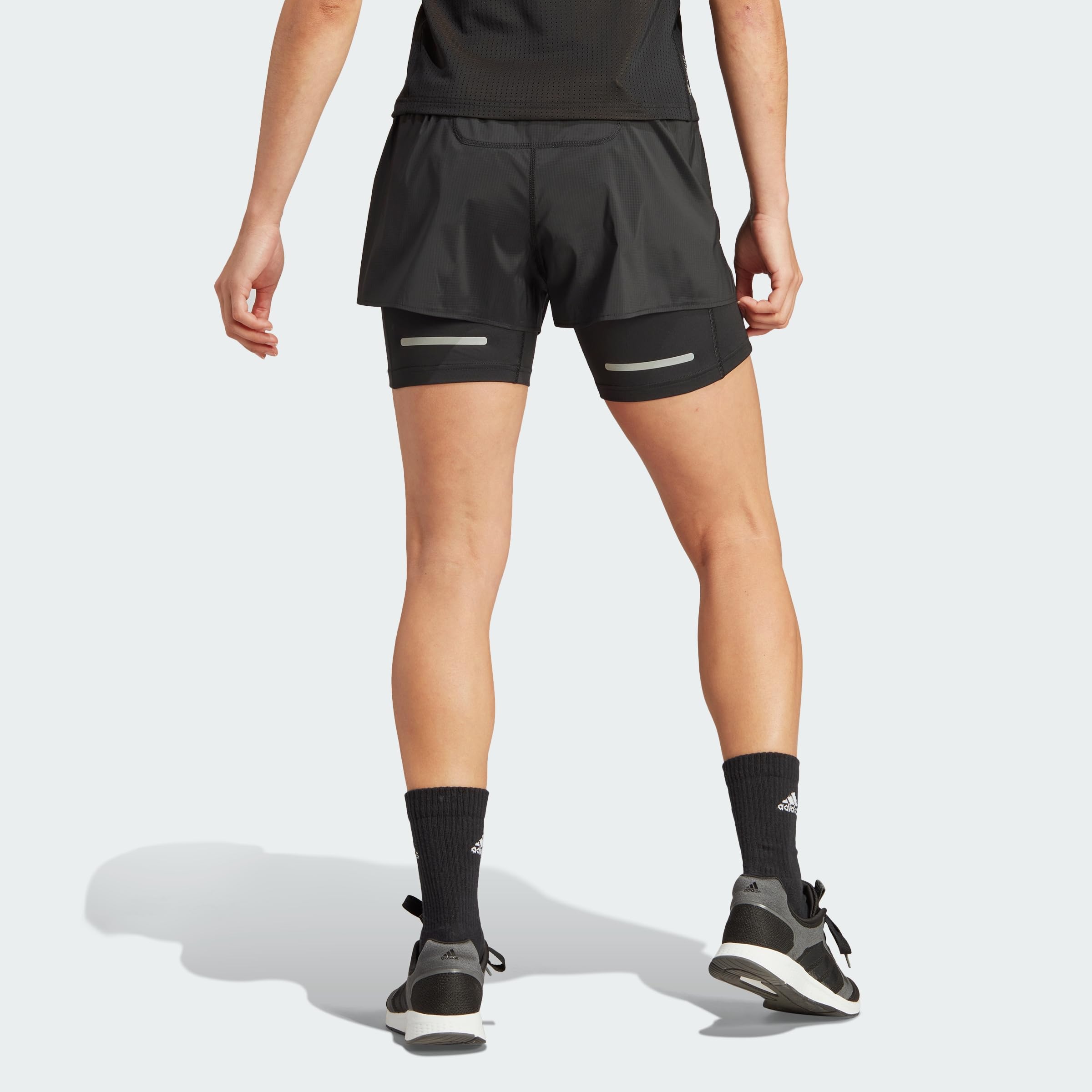 adidas Mujeres Ultimate 2In1 Short Laufbekleidung Pantalones Cortos Black - Negro
