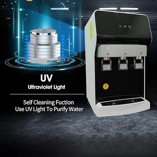 Miniatura 5 de IKT Dispensador de enfriador de agua de encimera sin botella autolimpiante, con filtro de agua de 4 etapas y kit de instalación, dispensador de tres