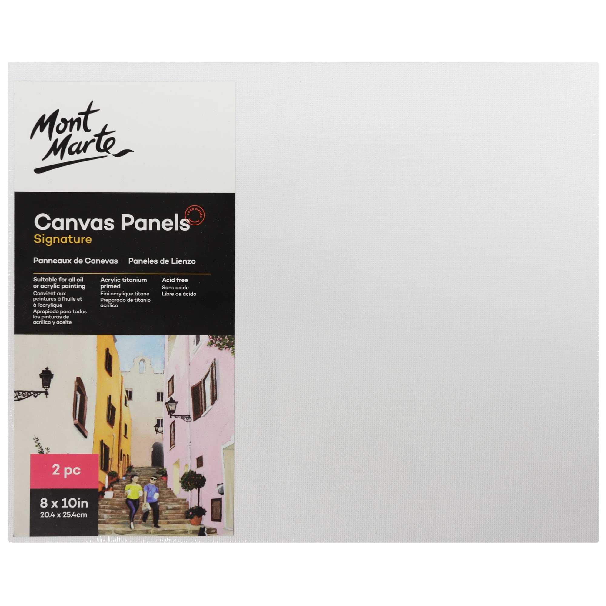 Mont Marte Canvas Panel - 2 Pieces (White)