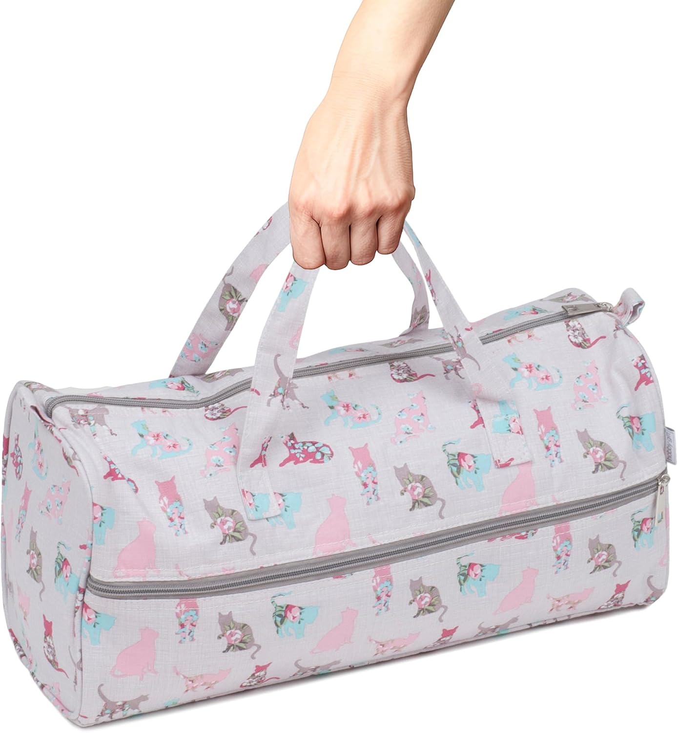 Hobby Gift Knitting Bag Large Yarn Storage Bag with Zippered Compartments for Knitting Needles Crochet Hooks and Craft Accessories