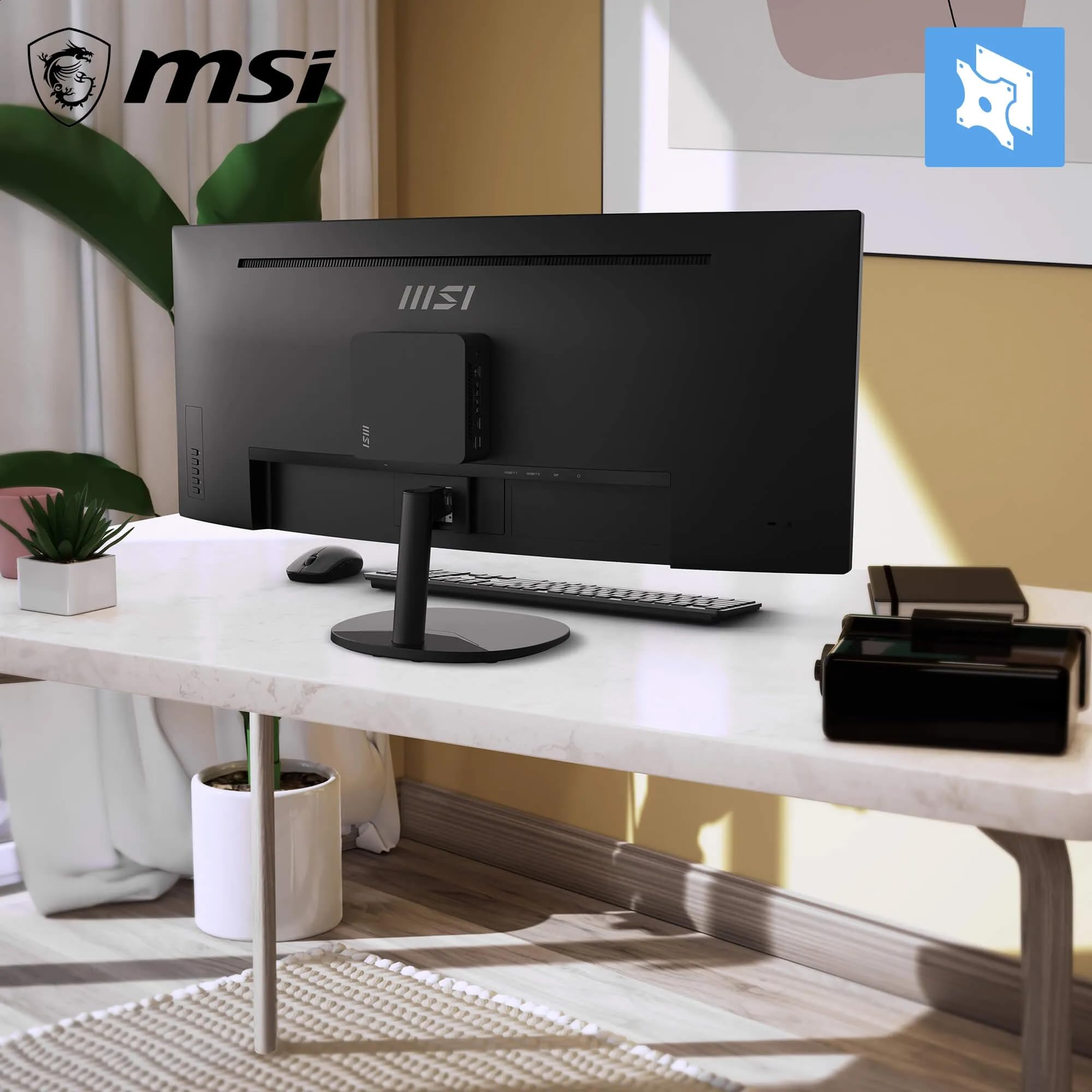 msi PRO MP341CQ E12 – Monitor 34” UWQHD (3440x1440, 1500R) VA, 120Hz, 1ms, HDR Ready, Adaptive-Sync, Eye Care, Altoparlanti Integrati, HDMI 2.0b, DP 1.4a, Senza Cornice, Inclinabile, Compatibile VESA