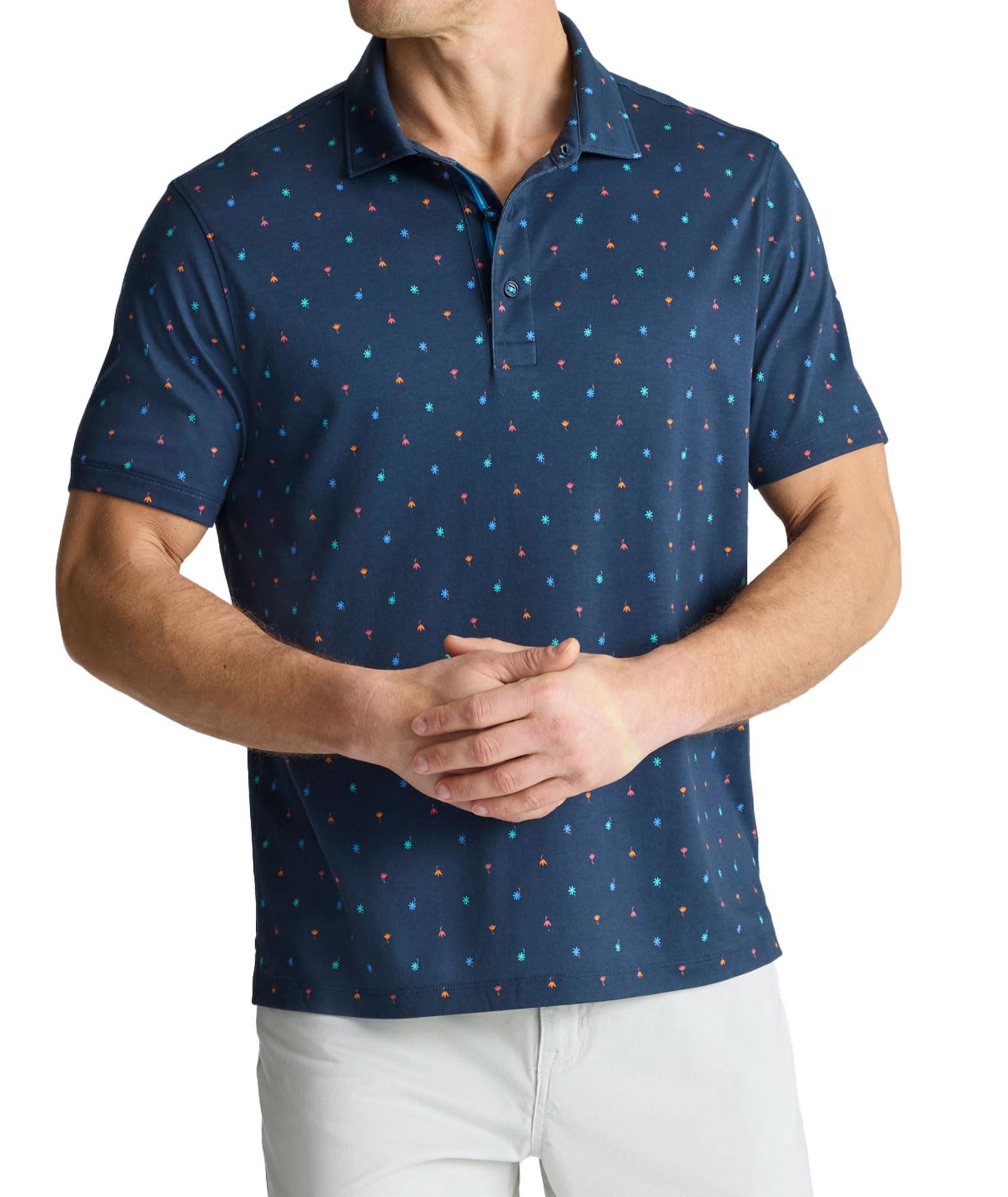 UNTUCKit Short Sleeve Printed Polo for Men