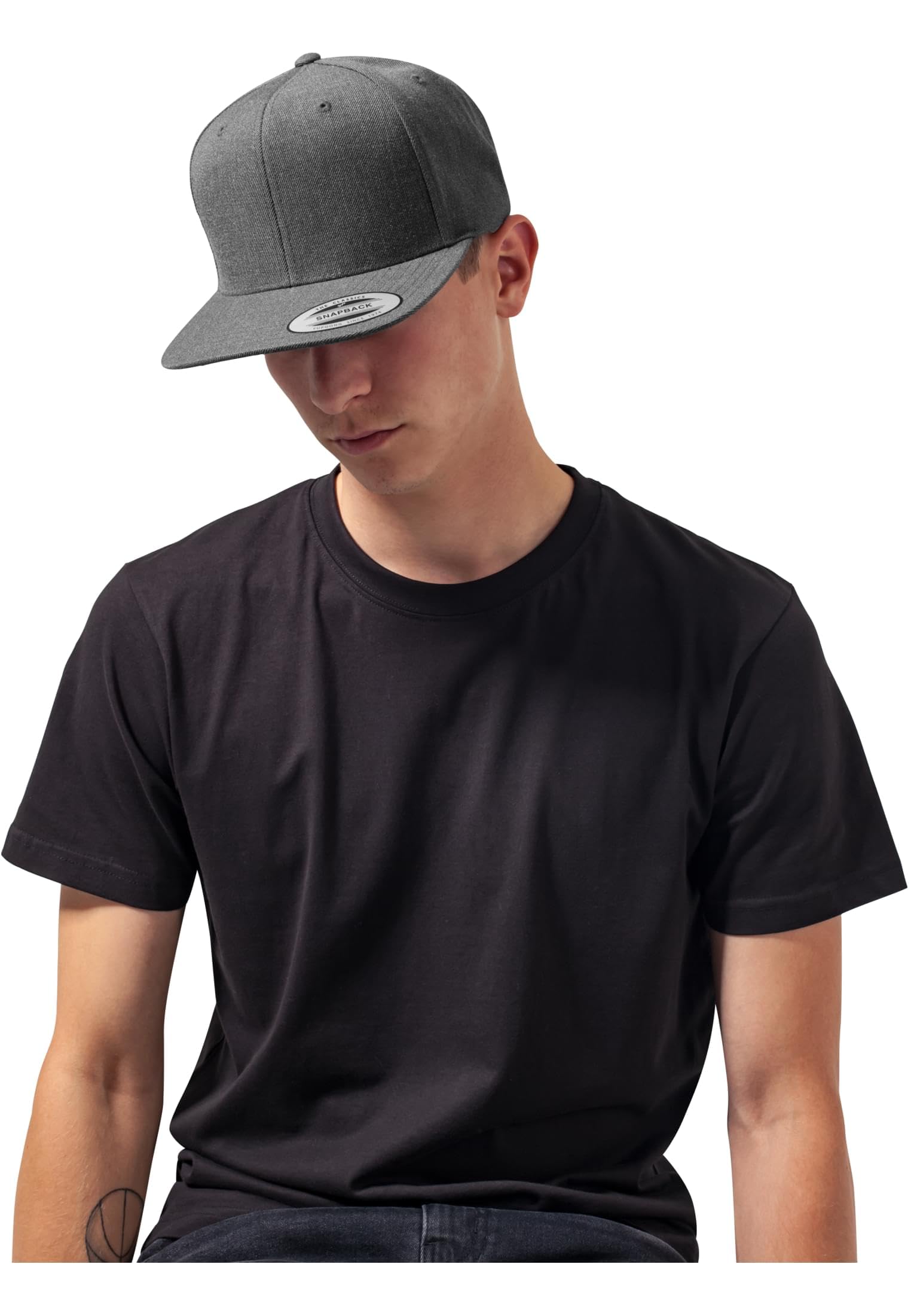Flexfit Classic Snapback Cap, Mütze Unisex Kappe für Damen und Herren, One Size, Farbe darkgrey/darkgrey