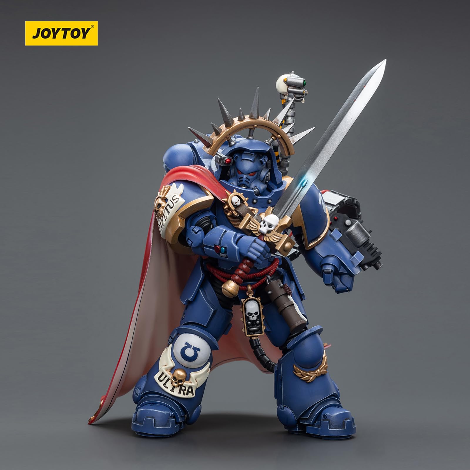JOYTOY JT7745 40K 1/18 Action Figur Spielzeug, Ultramarines Captain in Gravis Armour, 4-Zoll Modell Set, Geschenk für Action Figur Enthusiasten und Sammler (MSS-7745)