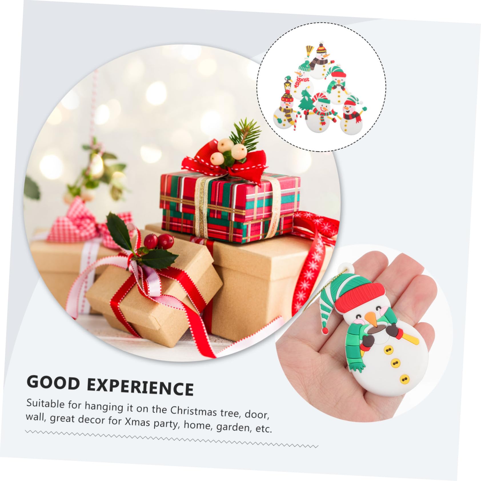 PRETYZOOM 5 Juegos De Adornos para Árbol De Navidad Muñecos De Nieve Adornos Decorativos para Colgar 6 Unidades X 5