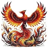 Burning Phoenix PVC Vinyl Car Decals Stickers Waterproof Self-Adhesive Decals for...