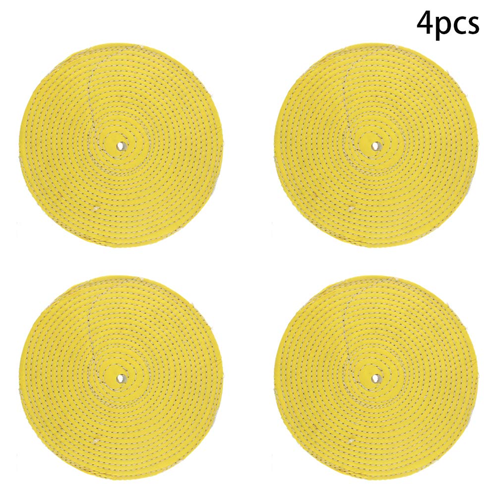 Utoolmart Lot de 4 disques de polissage en coton pour collecteur Aluminium Acier inoxydable Chrome 250 mm