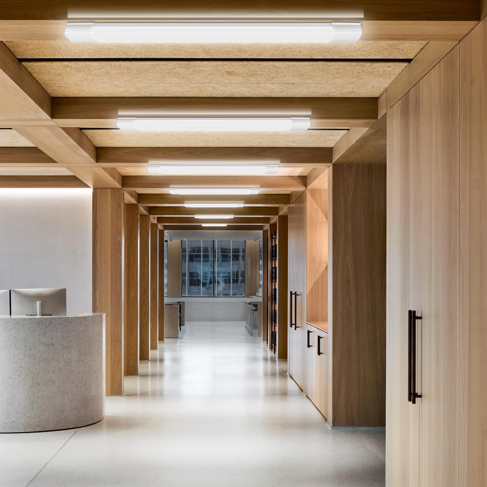 Neon Led 120CM, 36W 3960LM Plafoniera IP65 Impermeabile, Lampada da Soffitto 4000K, Tubo LED per Cucina Officina Ufficio Bagno Seminterrato Magazzino