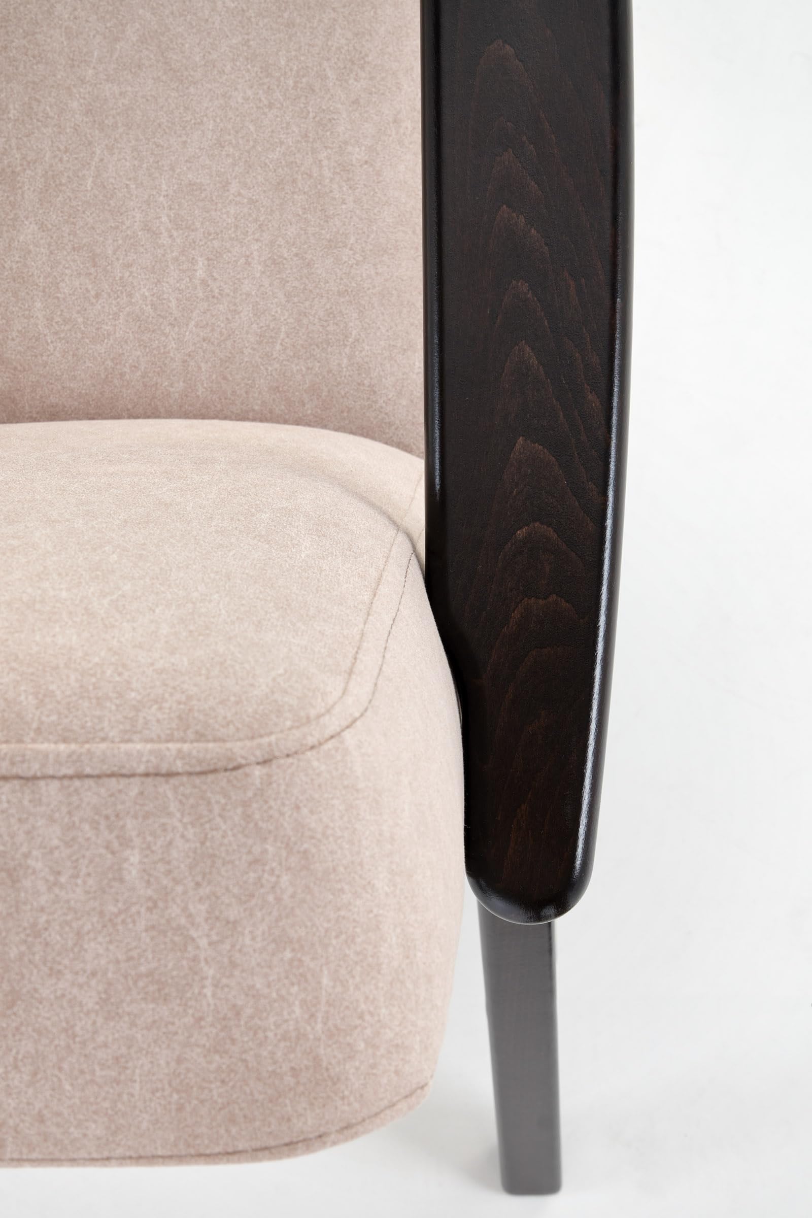 KRESTON Sessel ASENTO, Retro Cocktailsessel aus Massivholz für Wohnzimmer, TV Sessel