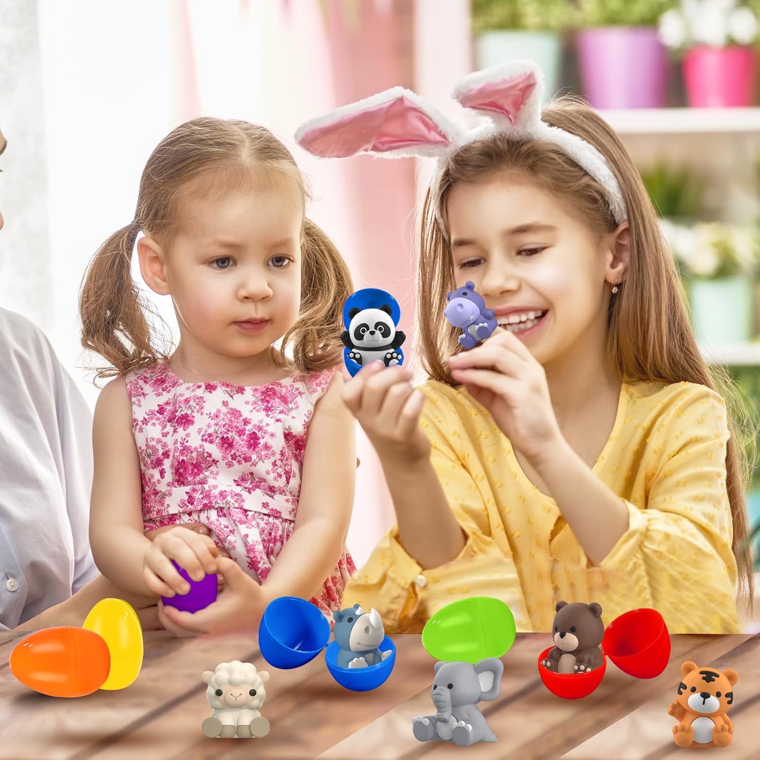Shemira 12 Pack Prefilled Easter Eggs with Finger Puppets,Basket Stuffers Fillers for Toddlers Kids, Easter Egg Hunt,Party Favors for Kids,Toys Gifts for Toddlers