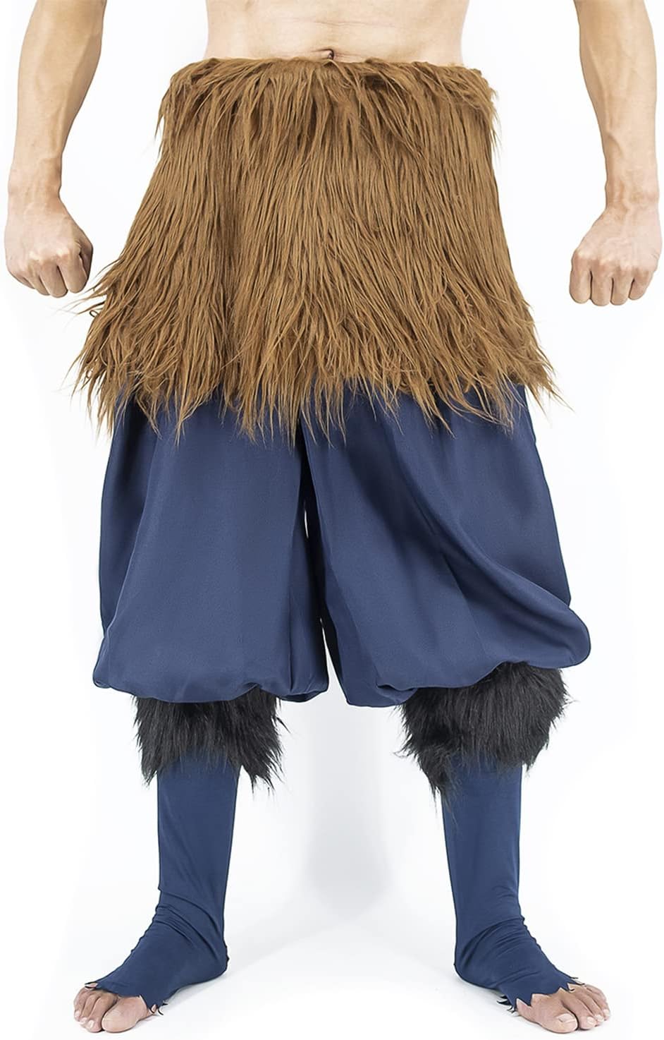 SV Anime outfits Hashibira Inosuke Cosplay Halloween Costume Pants Apron Plush Skirt Adult Medium Size